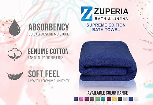 Miniatura 3 de Supreme Edition - Toallas de baño grandes de 700 GSM, 30 x 60 pulgadas, 100% algodón, altamente absorbentes para la mejor experiencia (paquete de 4,