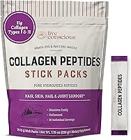 Vista 14 de Live Conscious Polvo de péptidos de colágeno – Polvo de colágeno con sabor a melocotón y mango – Apoyo para el cabello, la piel, las uñas