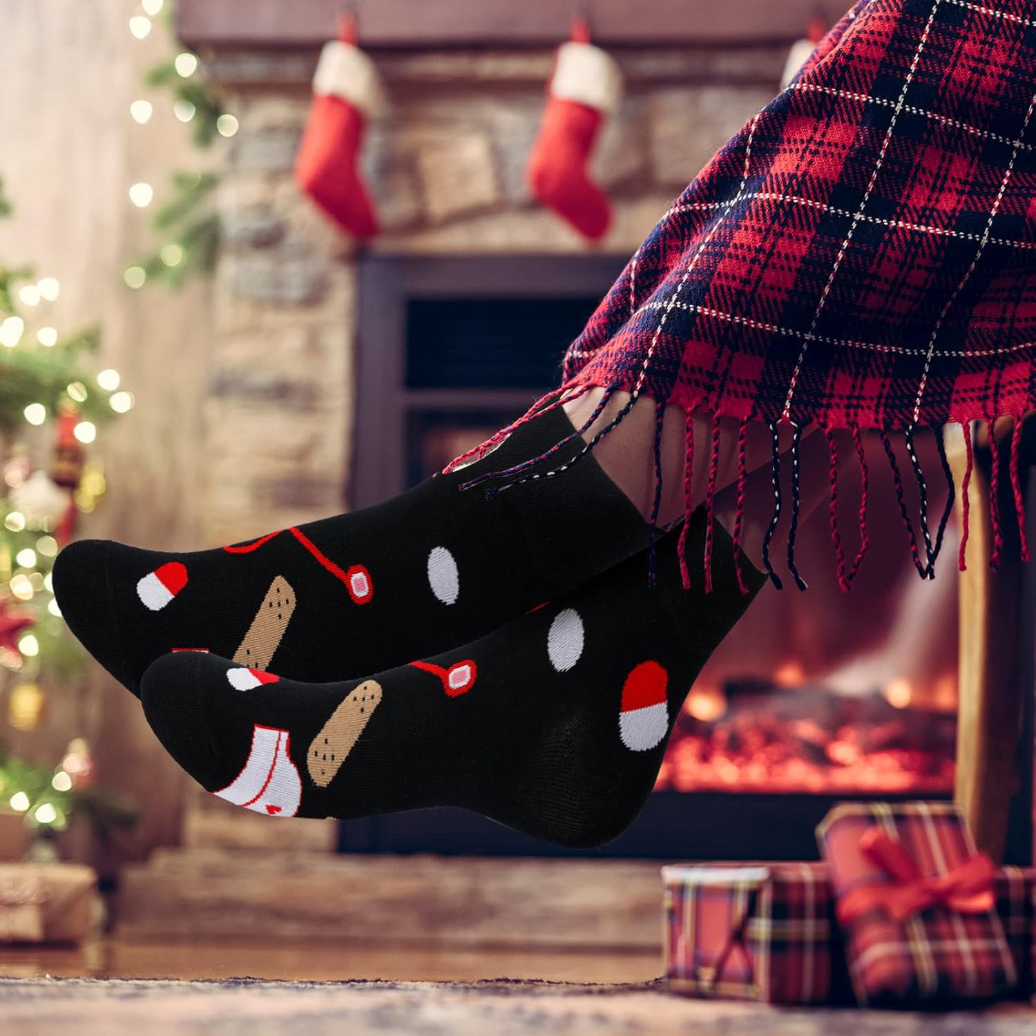 Retisee 8 Pairs Novelty Nurse Socks Nurse Appreciation Gifts for Women Cute Occupation Medical Socks for Nurses Doctor Hospital Workers - Image 7