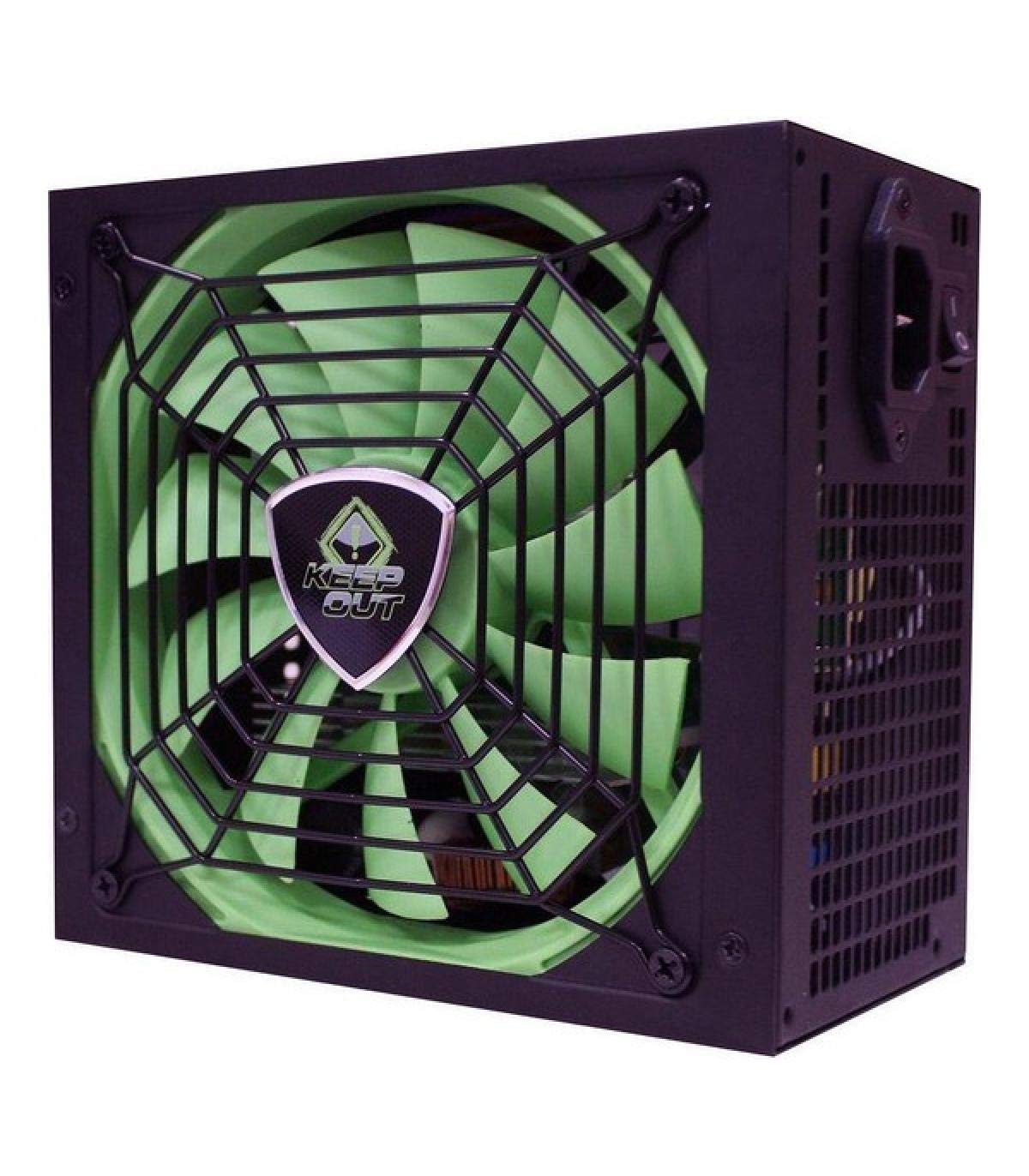 Keep Out Gaming FX700V2 - Fuente de alimentación de 700 W, Color Negro y Verde