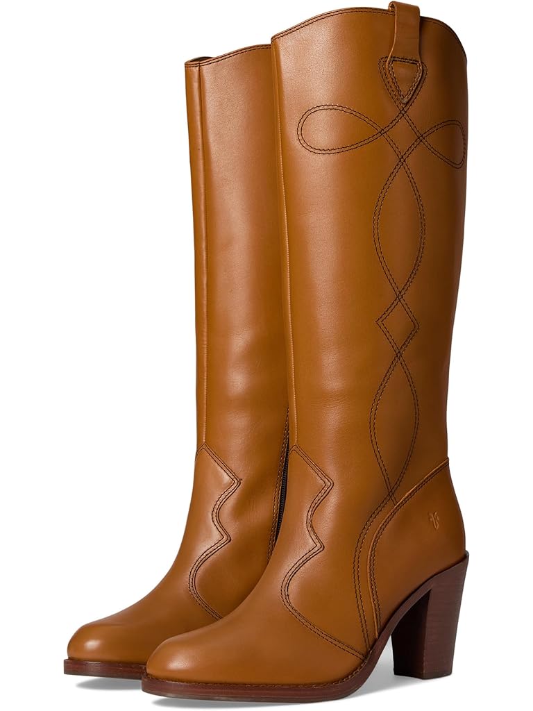 Brown Frye Corinne Tall Deco Stitch