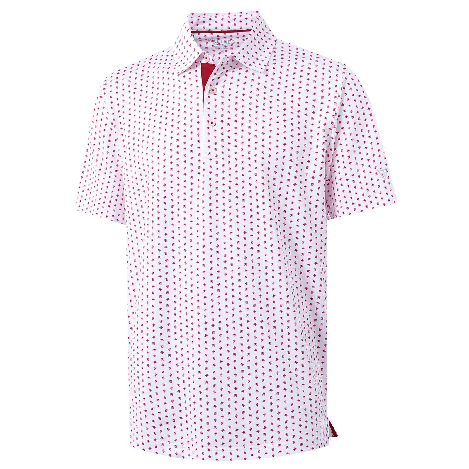 M MAELREG Mens Golf Shirt Short Sleeve Dry Fit Print Moisture Wicking Performance Patterns Collared Polo Shirt — view 51