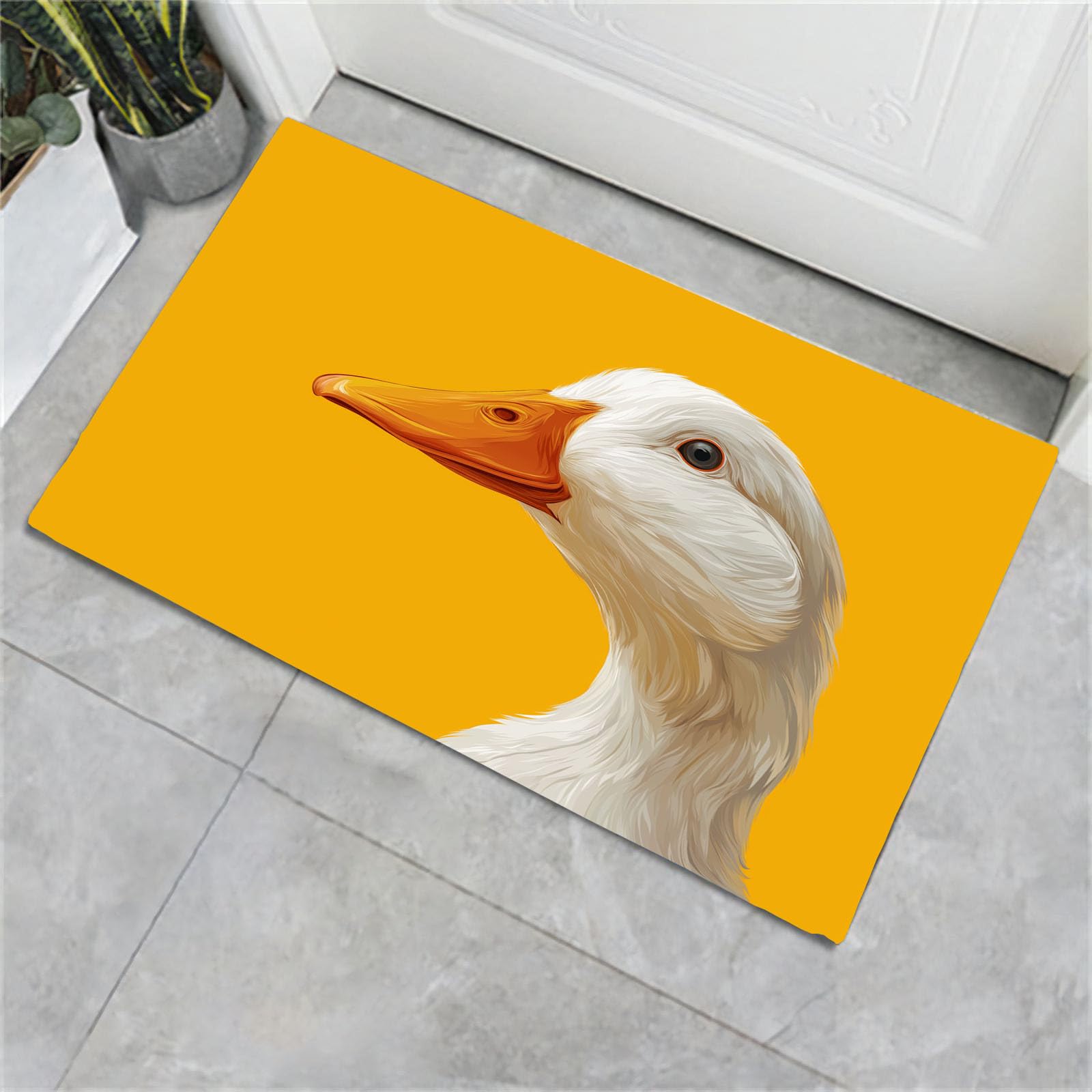 Tapis de porte design canard jaune paillasson accueillant 80x120 cm