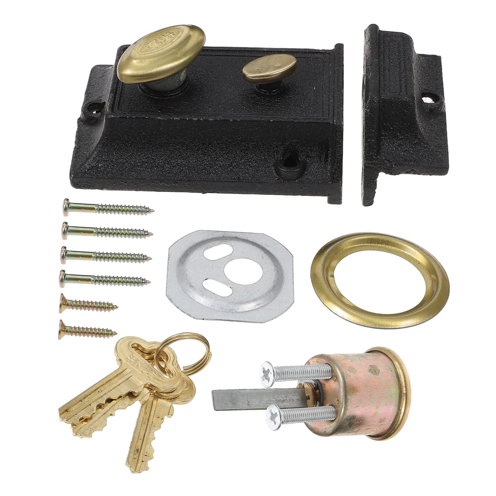 Verrou de porte solide TEHAUX anti-intrusion pour menuiserie bois 35-55mm