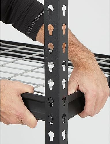 Miniatura 9 de Strongway Estantería de alambre resistente - 5 estantes capacidad de 4000 libras 48 pulgadas de largo x 24 pulgadas de profundidad x 72 pulgadas de