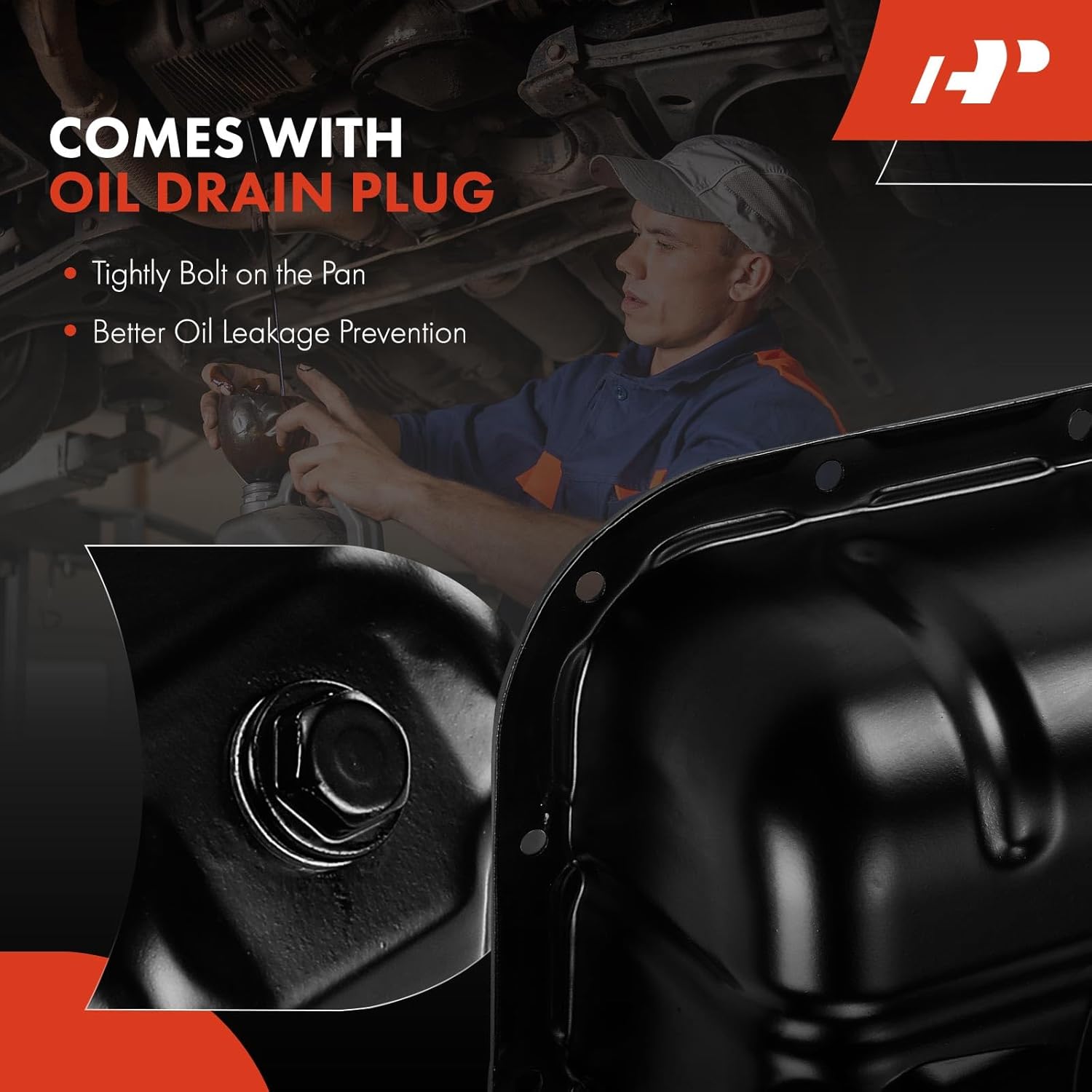 A-Premium Lower Engine Oil Pan Sump with Drain Plug Compatible with Lexus GS300 1998-2005, IS300 2001-2005, L6 3.0L