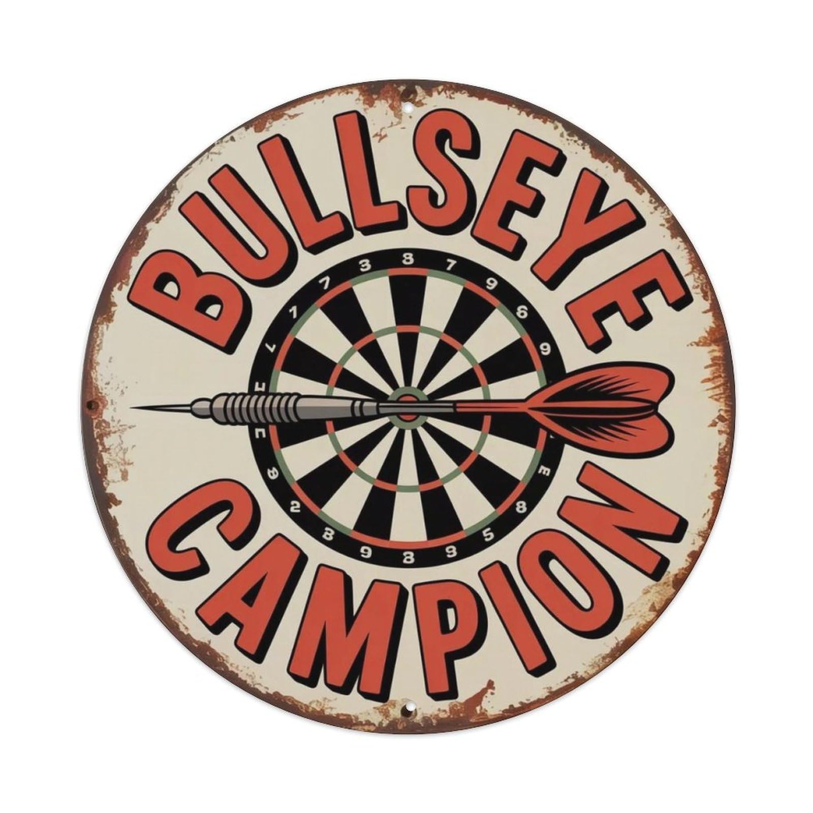 Darts Bullseye Metal Tin Sign Plaque