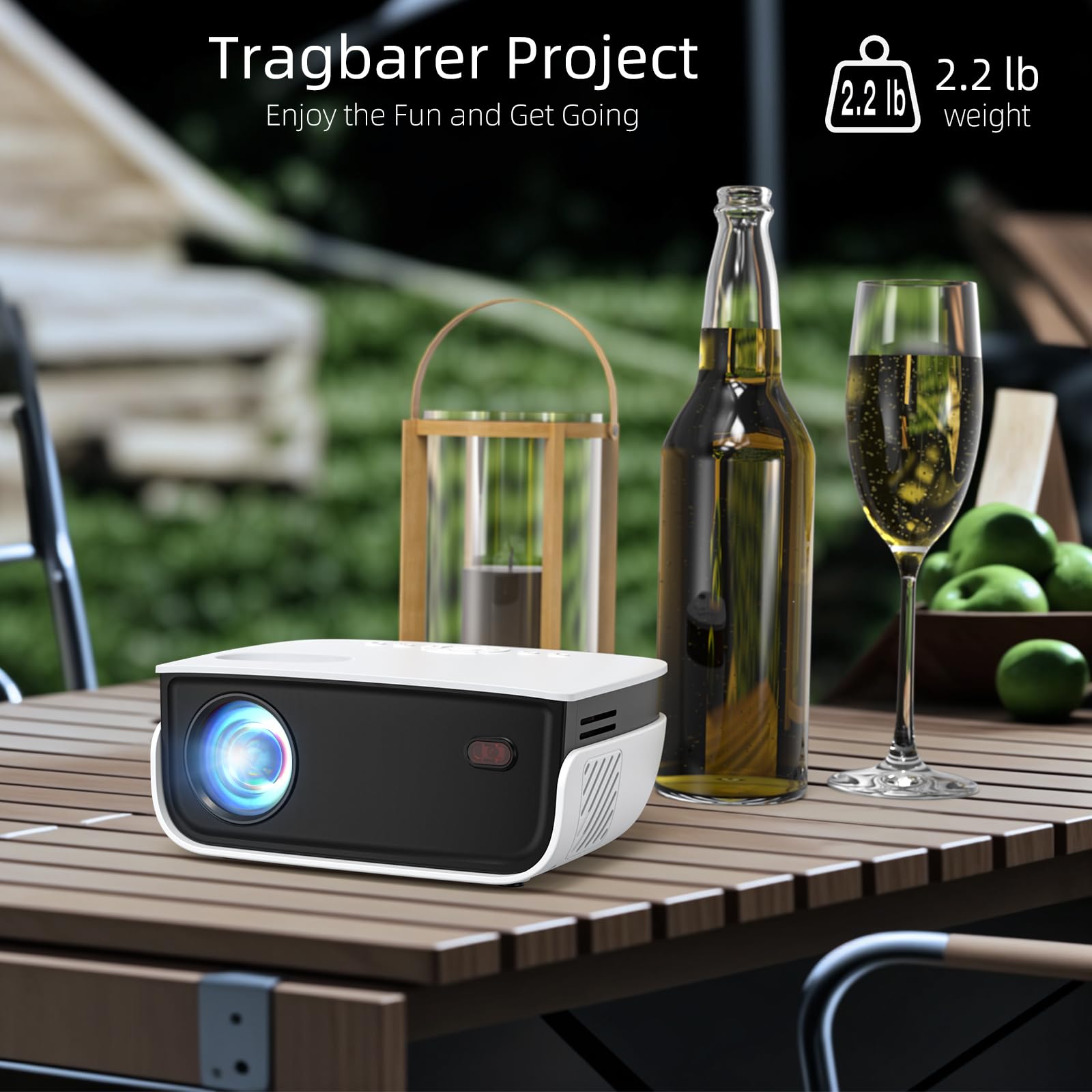 HOPVISION Mini Videoprojecteur, Projecteur Video Portable 1080P, Retroprojecteur Home Cinéma 7500L, Auto Keystone, Compatible avec iOS/Android/PS5/Firestick/HDMI/USB