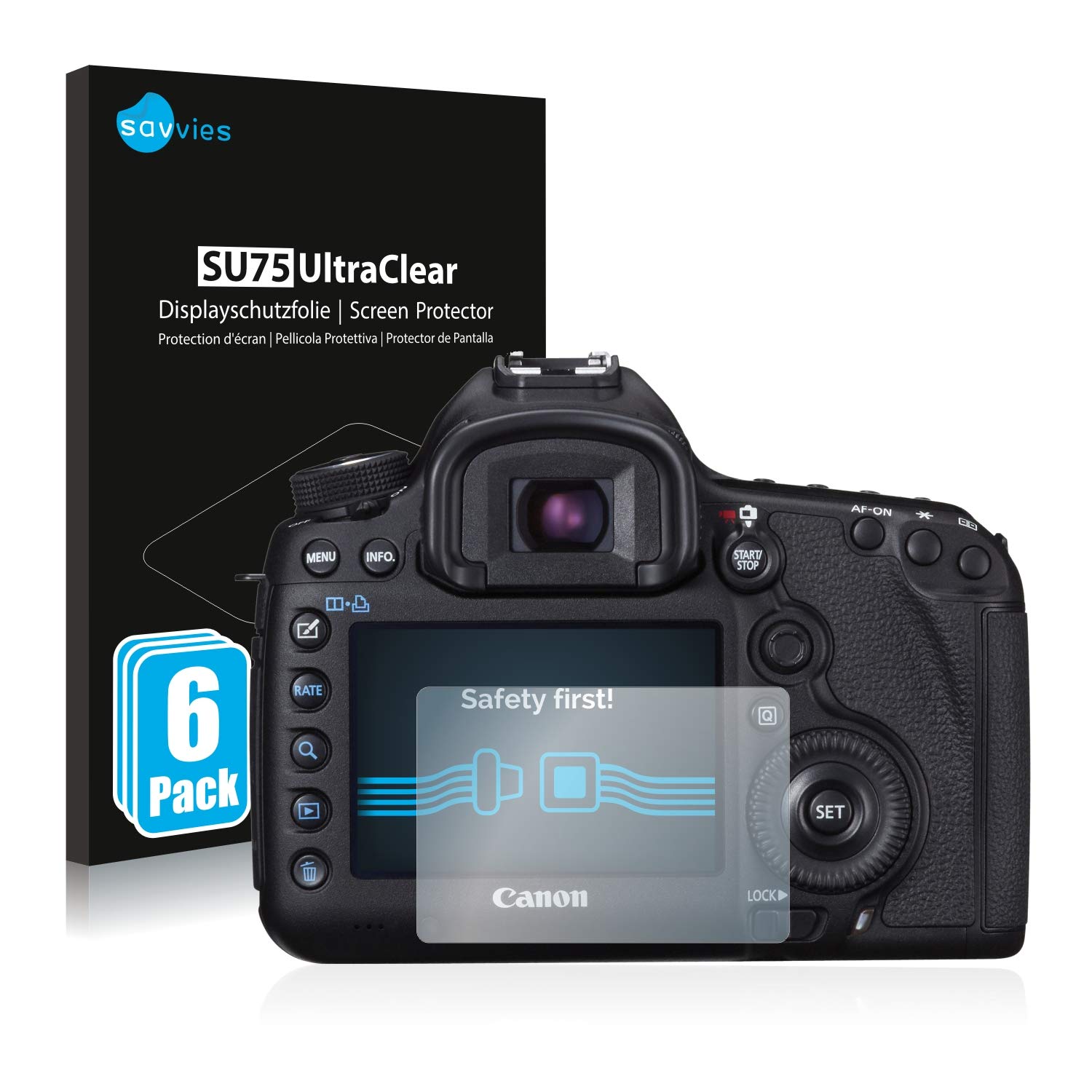 Savvies 6er Pack Displayschutzfolie Für Olympus OM-D E-M10 – Ultra-Clear & Kratzfest