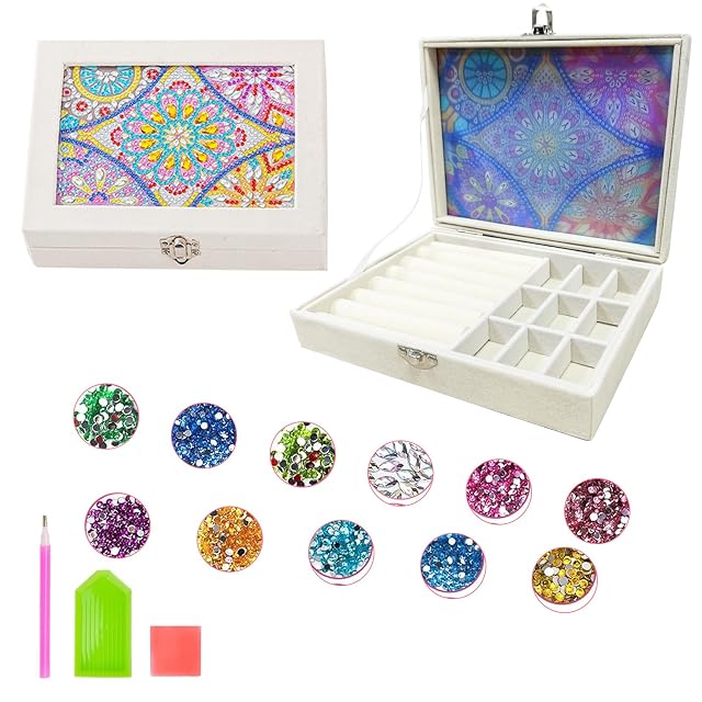 NUUOTP Regalo para niña 5-6-7-8-9 años: manualidades niñas 5 6 7 8 9 10 años caja de joyería de pintura…