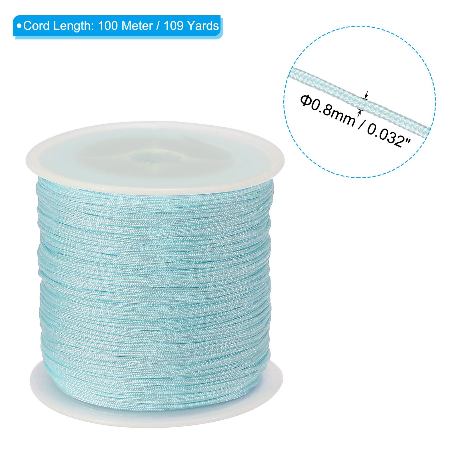 PATIKIL 0.8mm x 109 Yard Nylon Satin Cord - Image 2