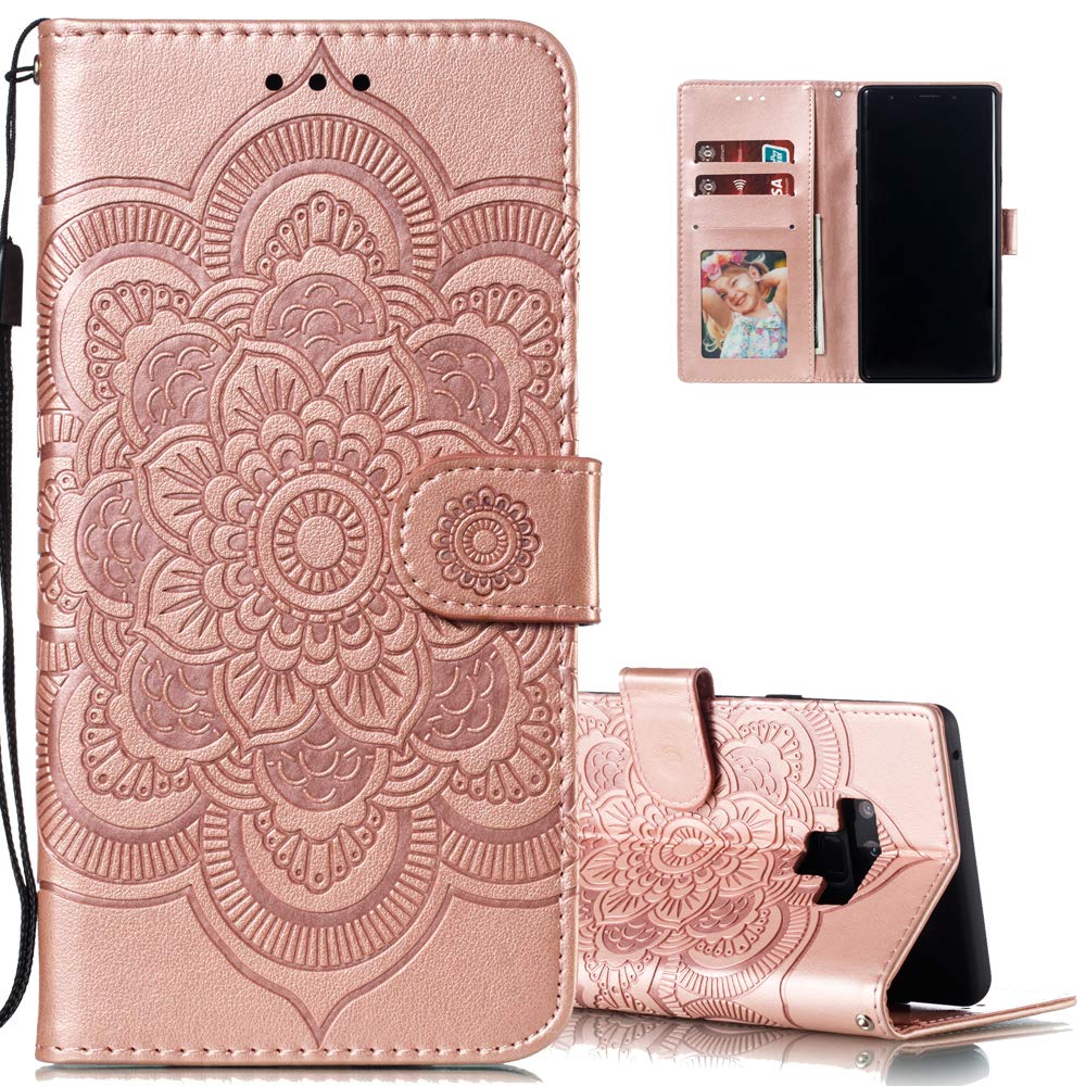 LEECOCOO Samsung Galaxy Note 9 Case Slim Full Body Protective Flip Case