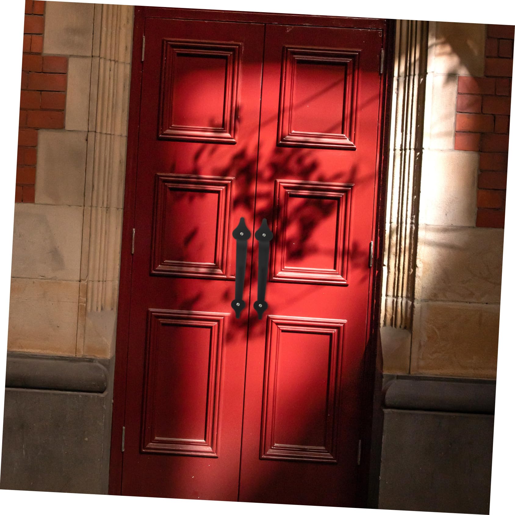 Acier au Carbone Poignée de Porte de Grange Décorative Lot 1 Set, Noir