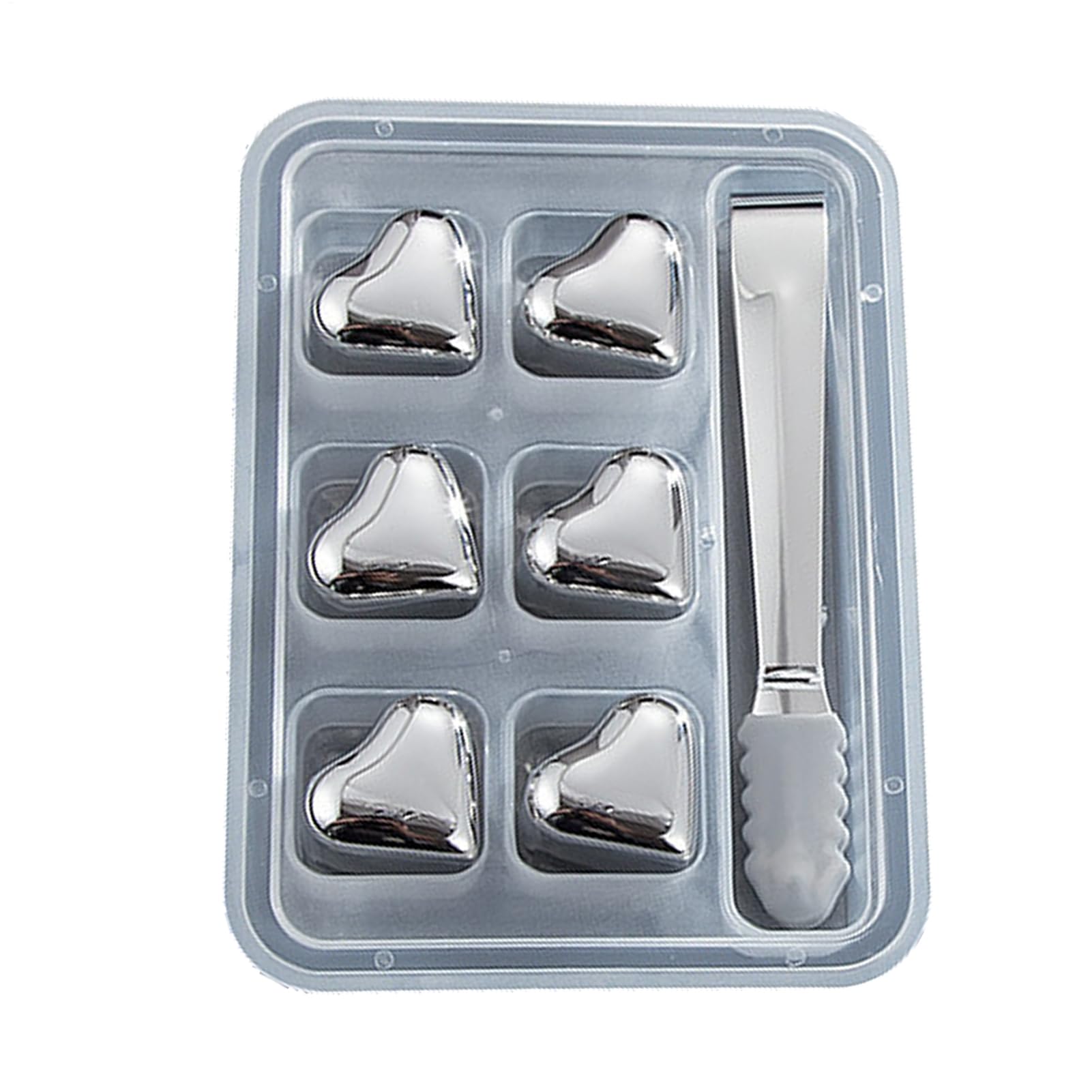 Bloc de glace réutilisable en métal en cœur pour un cadeau de Saint-Valentin original