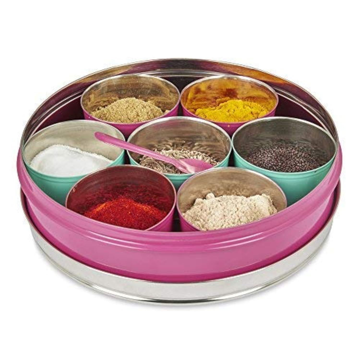Elan Spice Box - Antique Gold Masala Dabba -20