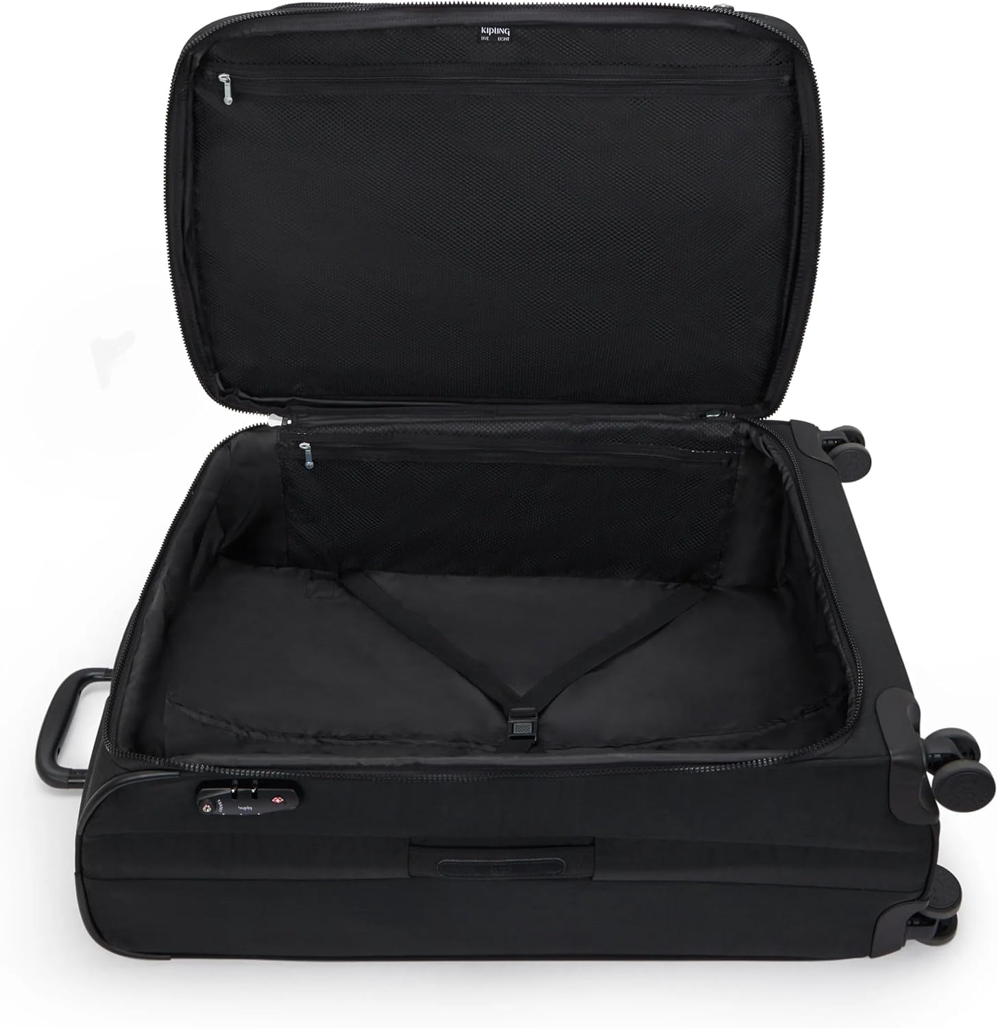 Kipling New Youri Spin Large 4 Wheeled Rolling Luggage Black Noir