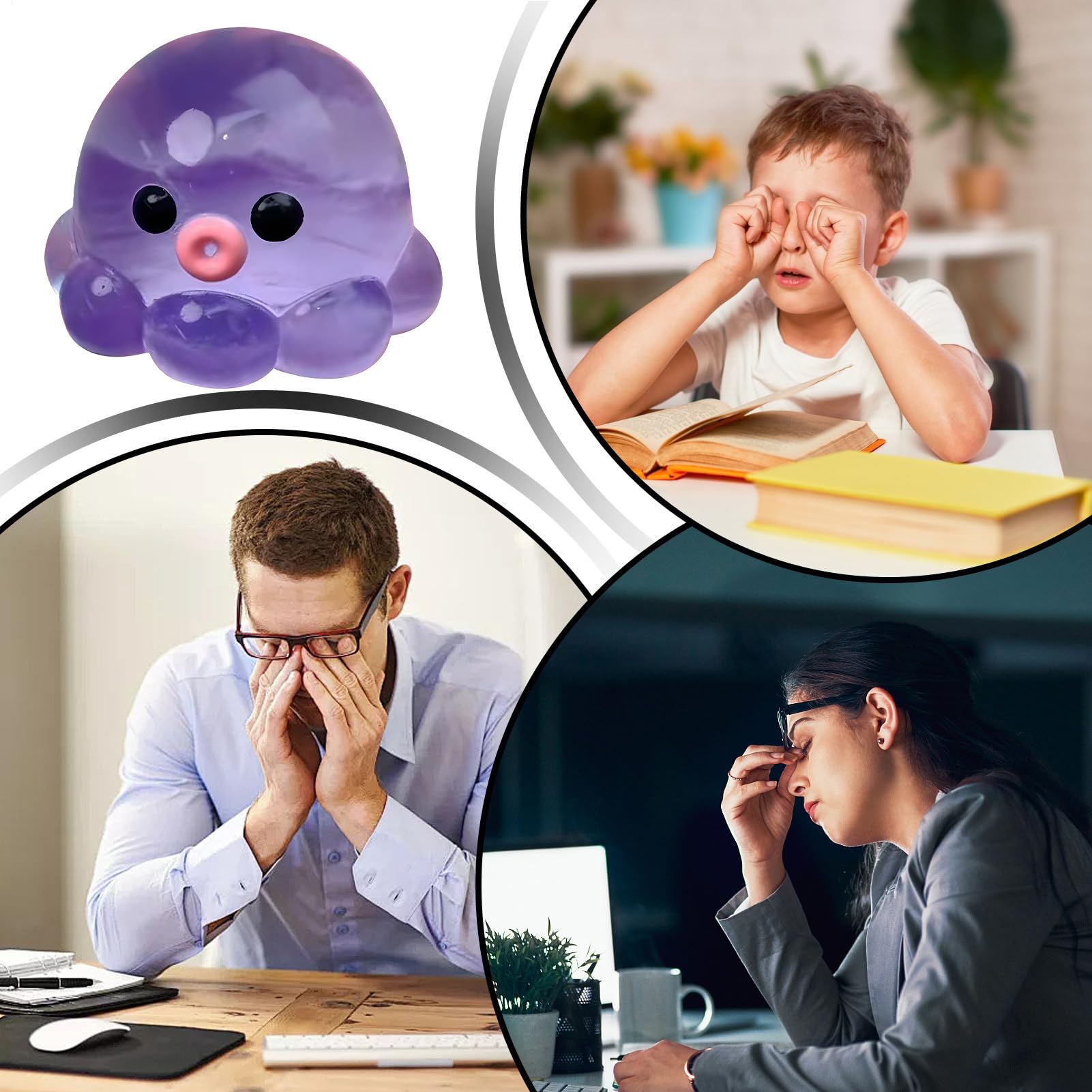 Squeeze Octopus Squishy Stress Toy, Portable Octopus Fidget Toys, Effectively Relieves Daily Stress And anxietys - Image 9