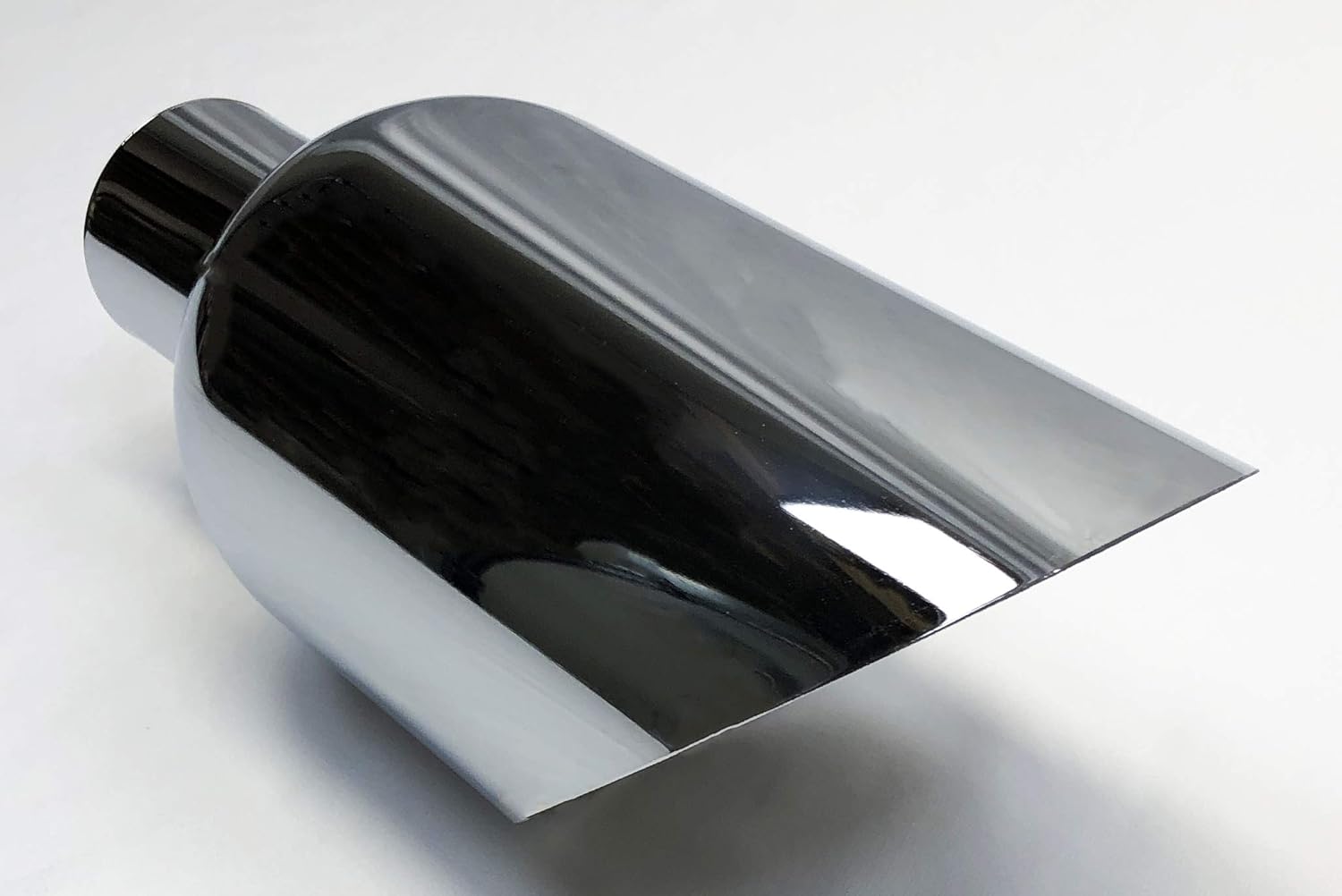 Exhaust Tip 2.25" Inlet 5.00" Outlet 12.00" Long Slant Chrome Wesdon Exhaust Tip