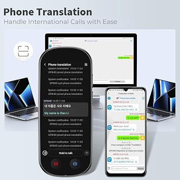 FancyDove AI Translator Device, Real-Time Two-Way Instant Voice Translator, 149 Languages Translator, Voice & Photo Translation for Travel, Business & Study, Traductor de Voz