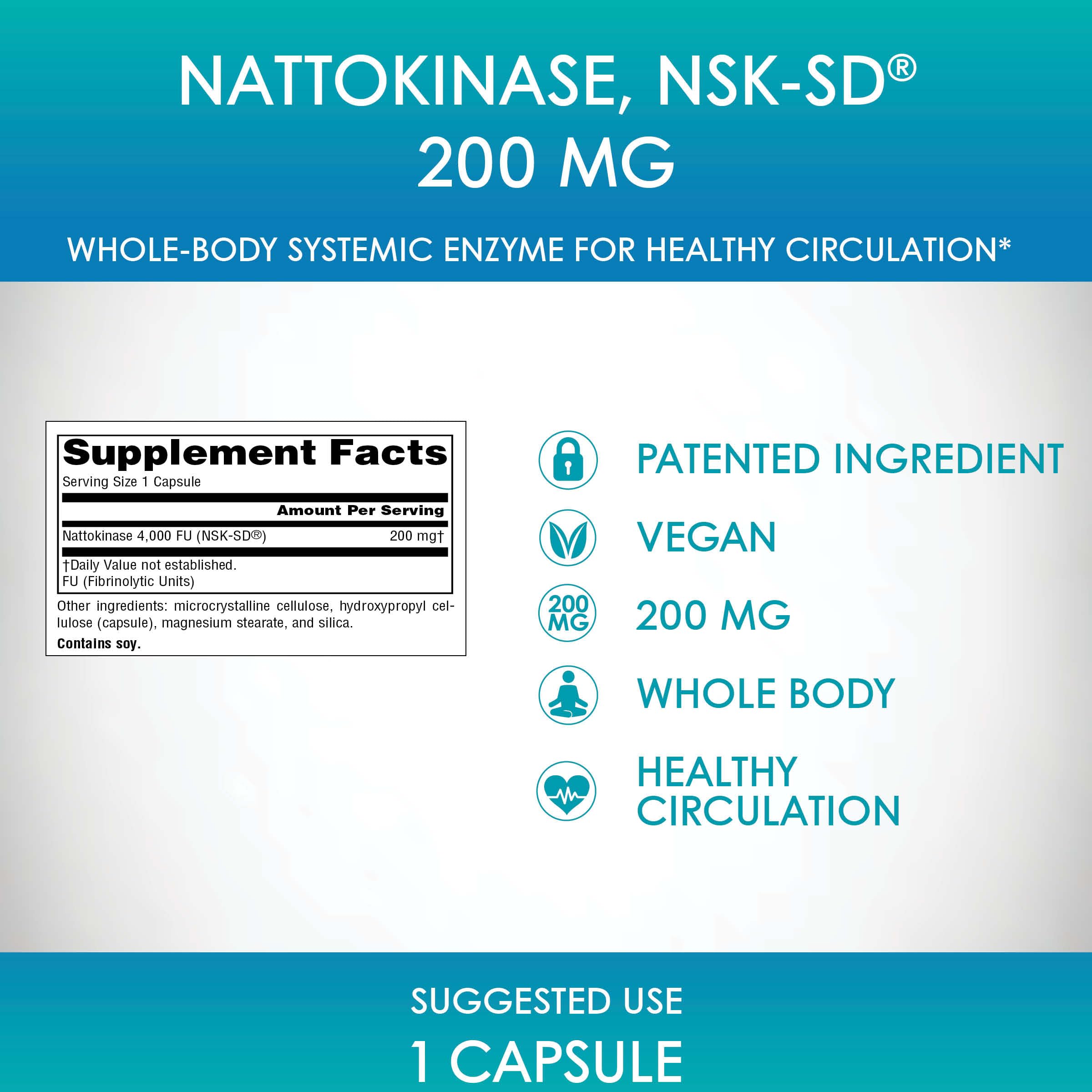 Source Naturals NSK-SD, Nattokinase, 200 mg - 60 Vegan Capsules — Amazon image 7