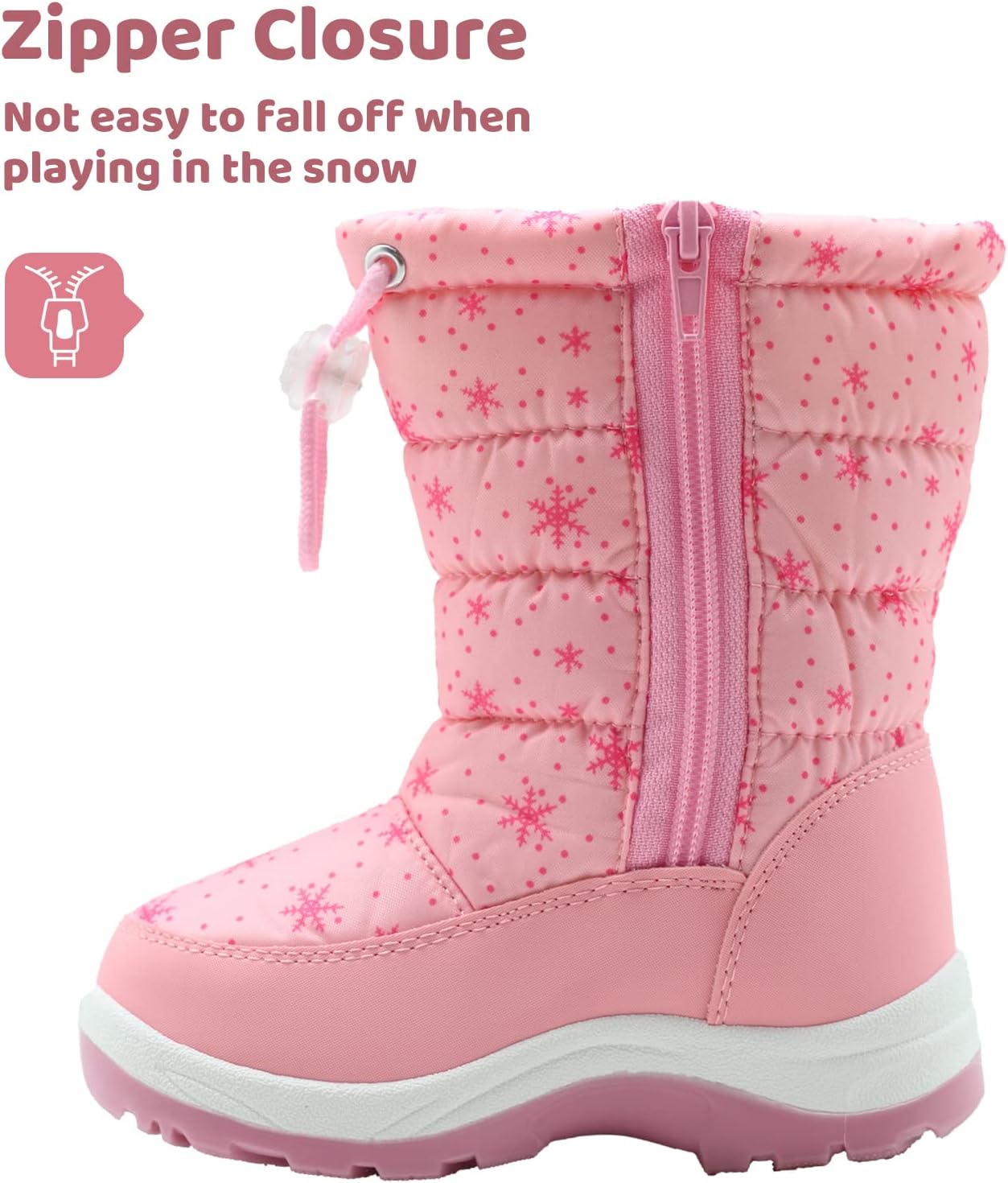 Apakowa Kid's Girls Cold Weather Snow Boots (Toddler/Little Kid) - Image 2