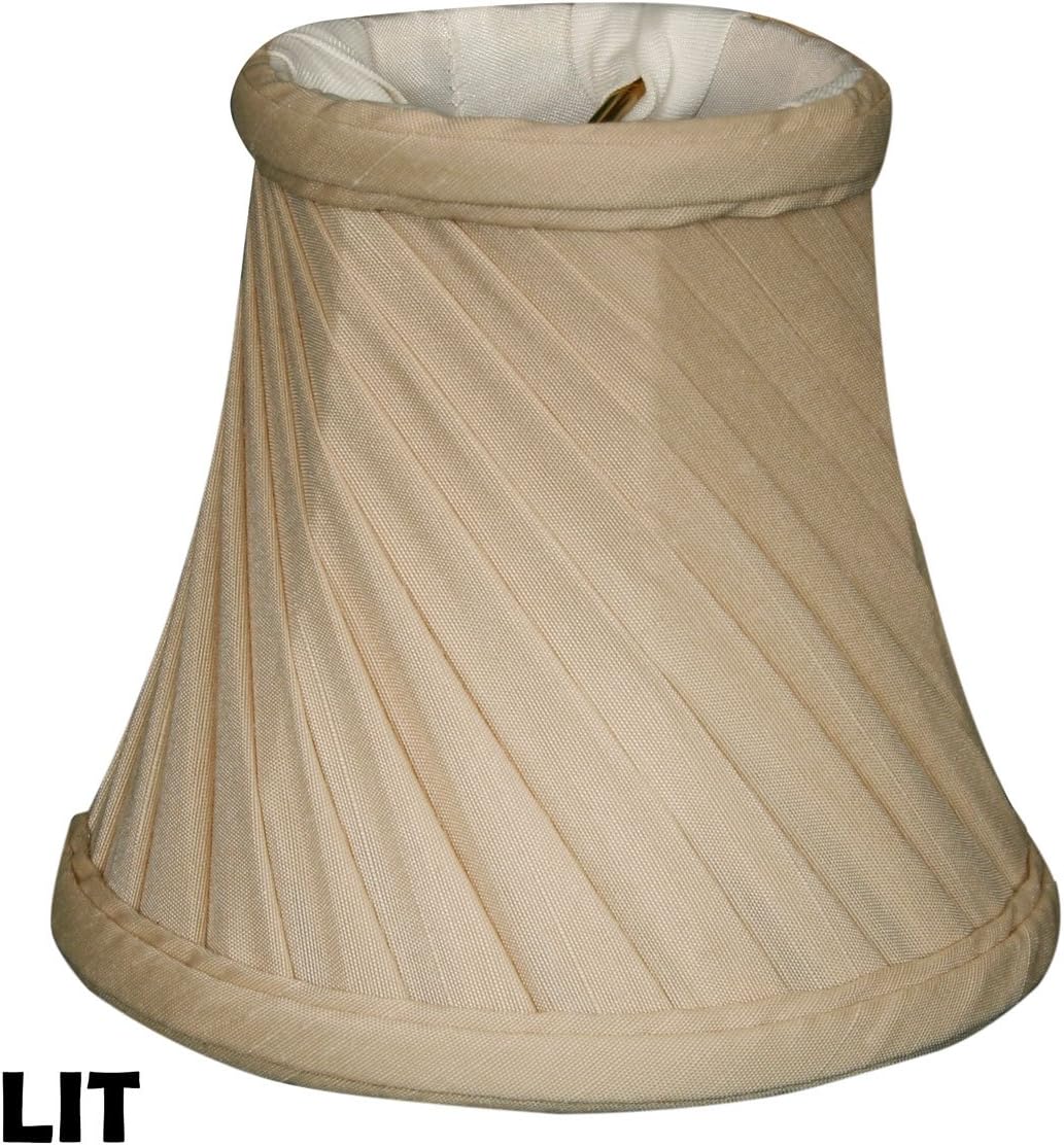 Royal Designs, Inc. CS-716BG-6 Twisted Bell Chandelier Shade, 3 x 5 x 4.5, Beige, 6-Pack