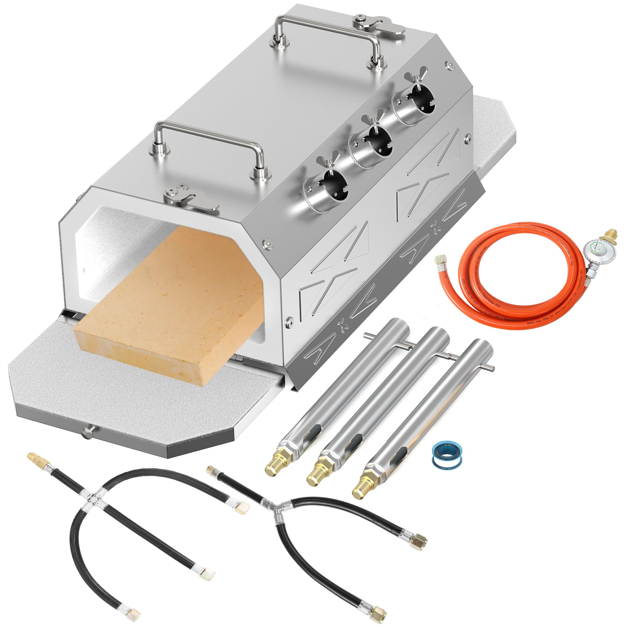 GY300 Ensemble forgé au propane à trois moulages en acier inoxydable, four à fusion portable, artiste, passe-temps, construction de couteaux, construction d'outils, serrurier