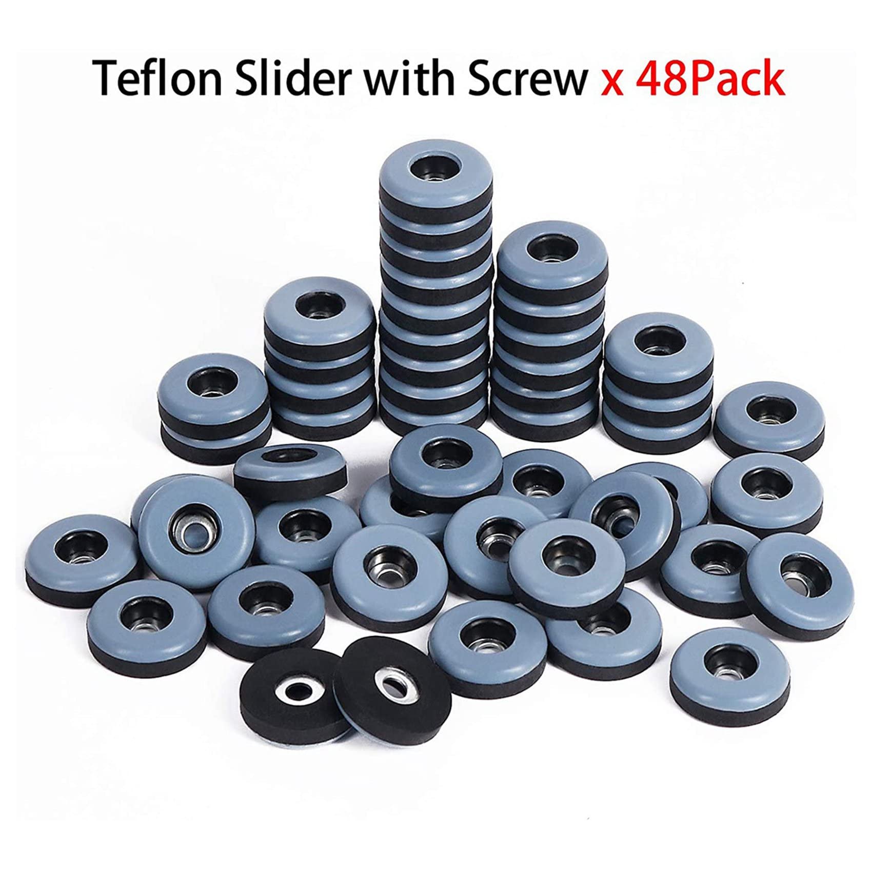 384 Stück Möbelgleiter mit Schraube Bodenschutz für Fliesen-Hartholzböden (25 mm rund)