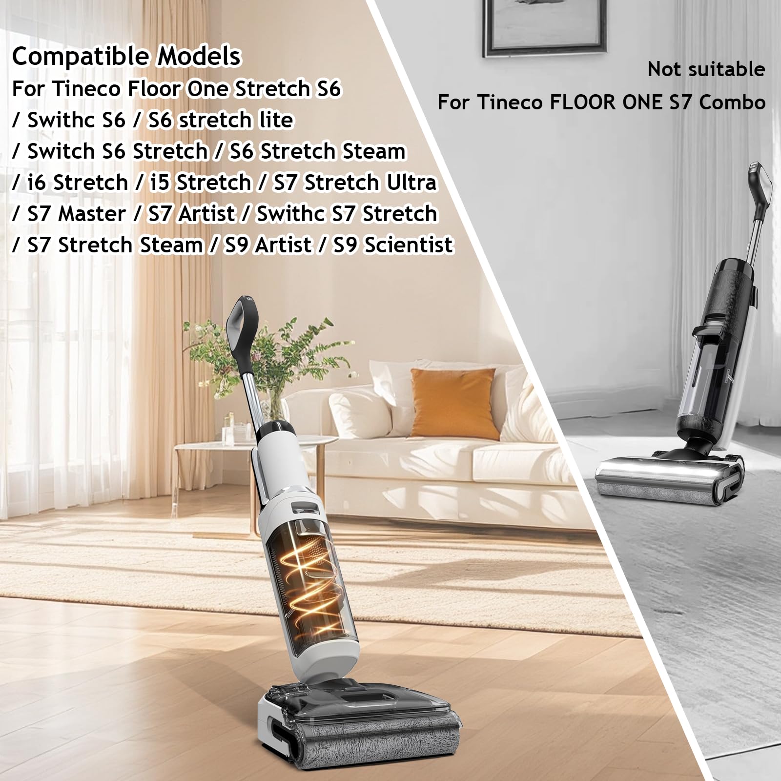 Akcesoria do odkurzacza do Tineco Floor One Stretch S6/SWITCH S6/S6 stretch lite/S7 Stretch Ultra/S9 Artist /i6 Stretch/i5 Stretch części zamienne do odkurzacza na mokro i sucho