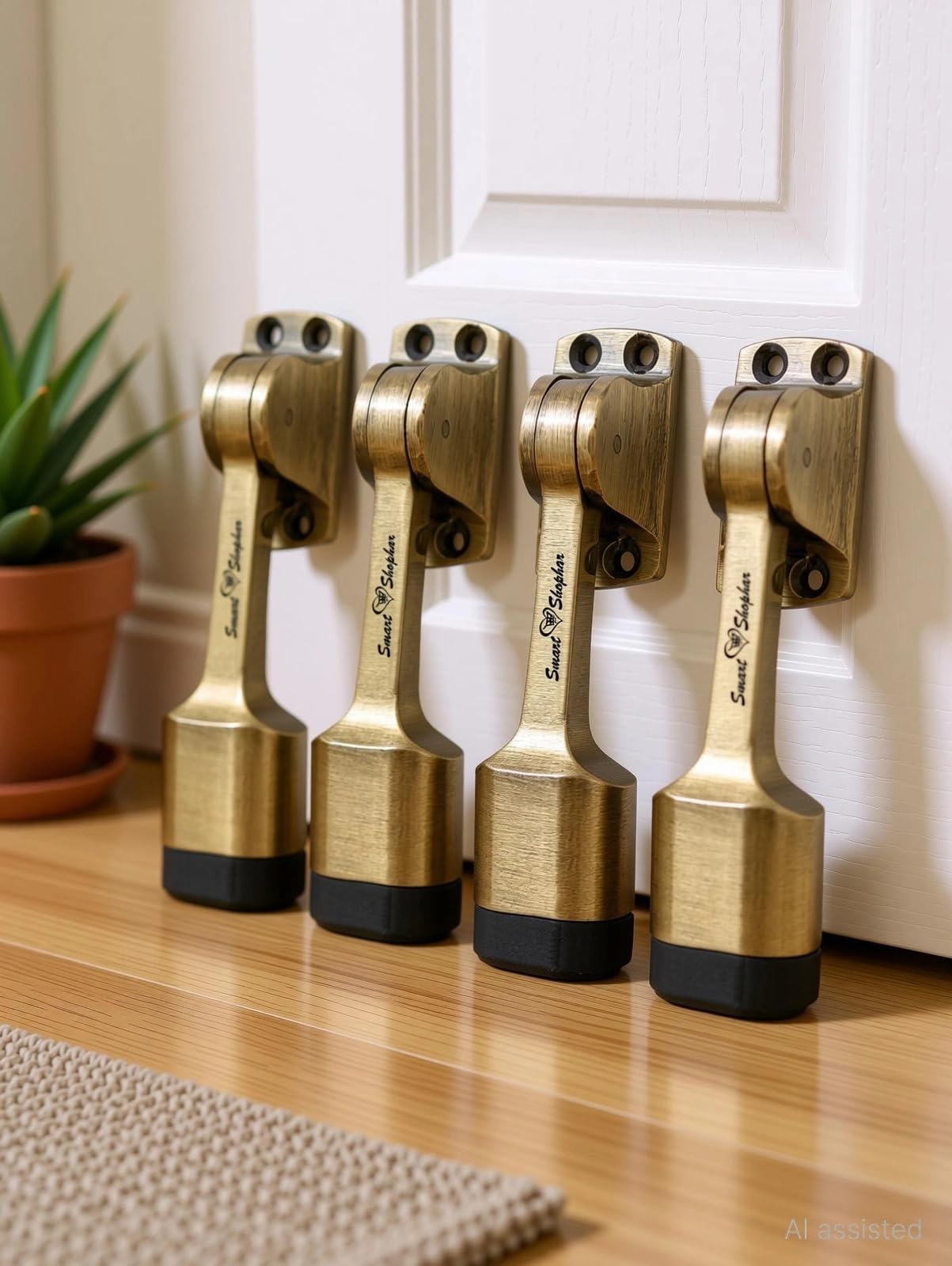 Smart Shophar Door Mounted Rubber Latch Heavy Duty Vanilla Door Stopper Antique, Door Mounted with Rubber Tip Bottom for Home, Office, Bathroom/Slip-Resistant for Tiles, Carpet, Wood or Laminate — Amazon image 11