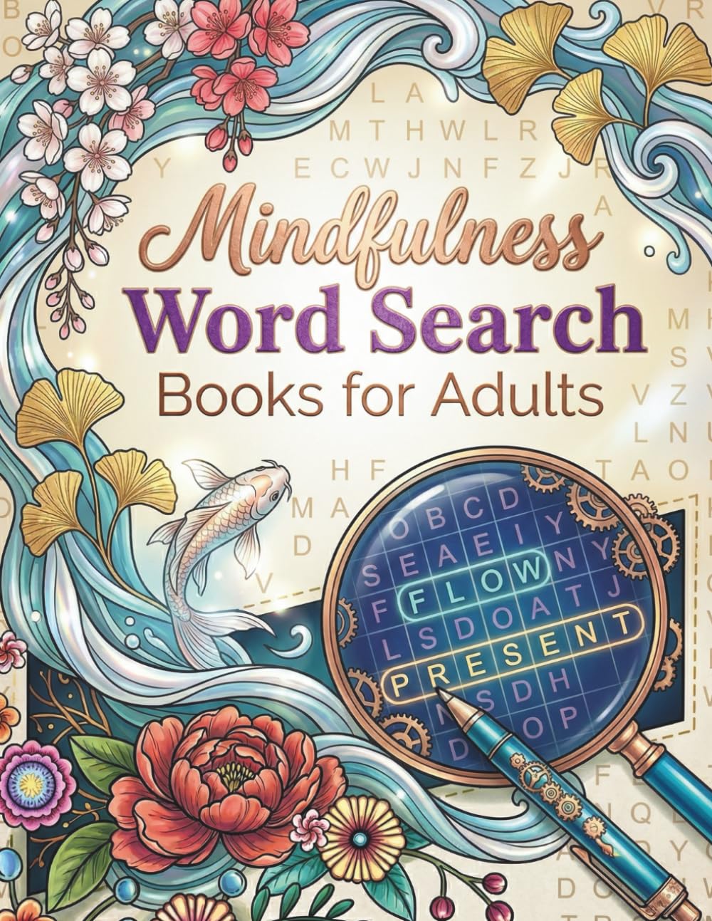 Mindfulness Word Search Books for Adults: 100 Calming Puzzles for Stress Relief, Mental Clarity, and Daily Relaxation