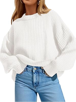 Saodimallsu Womens Oversized Sweater Long Sleeve Crewneck Ribbed Knit Pullover 2025 Fall Casual Chunky Trendy Sweaters