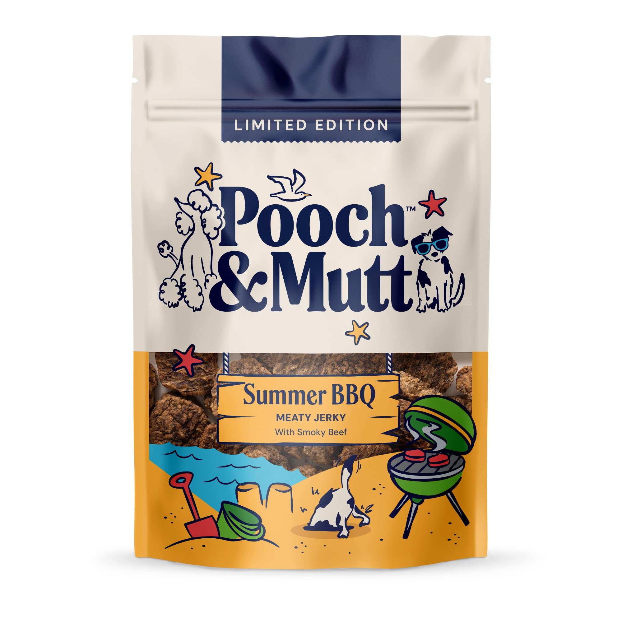 Pooch & Mutt - Smoky BBQ Burgers Beef Jerky, Training Treats, 1x90g