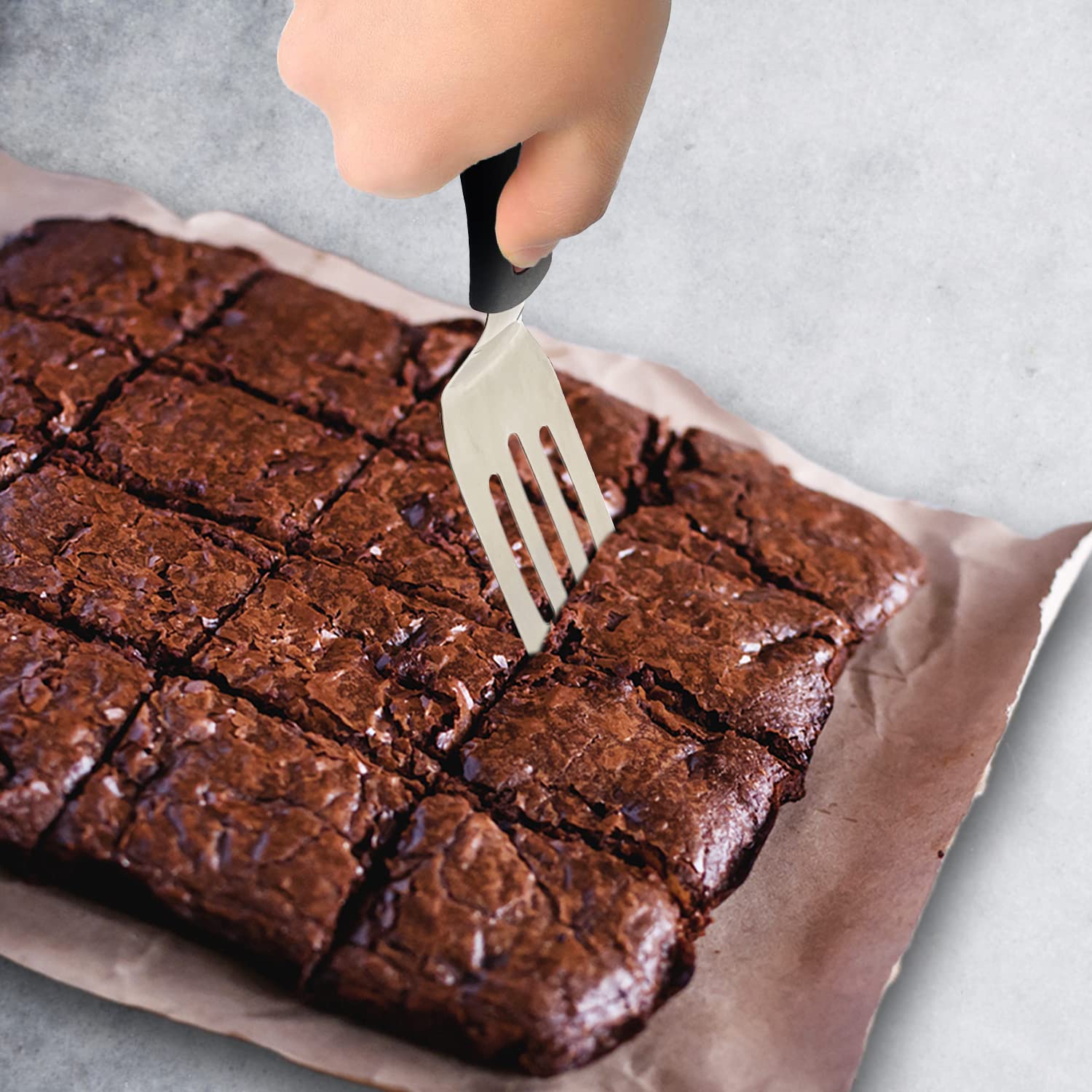 Juego de espátulas profesionales de acero inoxidable para servir, voltear o cocinar, ideal para brownies, tiramisú, pasteles, lasaña o galletas, etc.