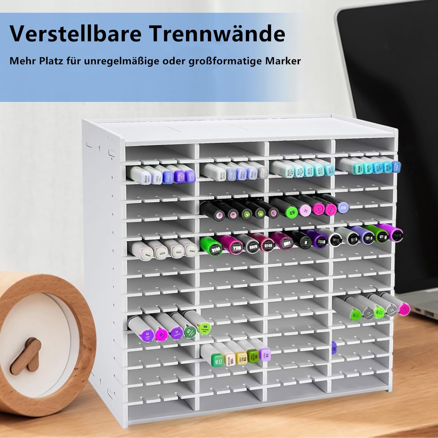 Yrangee 240 Stifte Organizer Schreibtisch, Stifthalter fr Schreibtisch  Aufbewahrung Bleistifte Buntstifte Marker Pen Kleine Knstler Schminktisch  Aufbewahrungsbox aus Holz fr Zuhause Bro Schule: Amazon.de: Brobedarf &  Schreibwaren