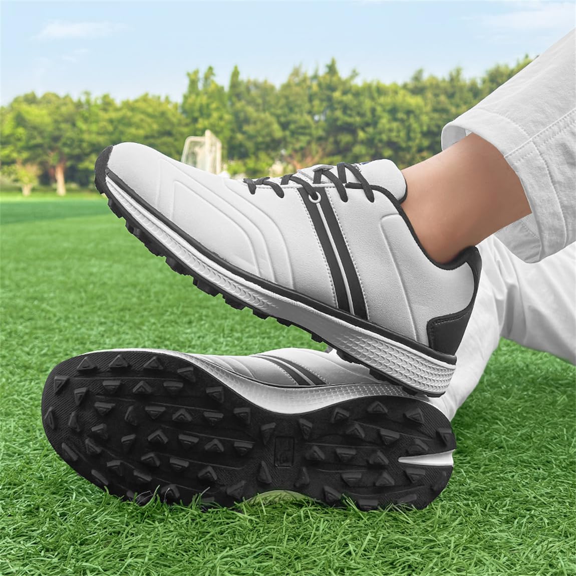 Zapatillas De Golf De Moda para Damas Zapatos Antideslizantes para Caminar con Cordones para Golfistas Flexibles Entrenadores Deportivos De Atletismo Flexibles
