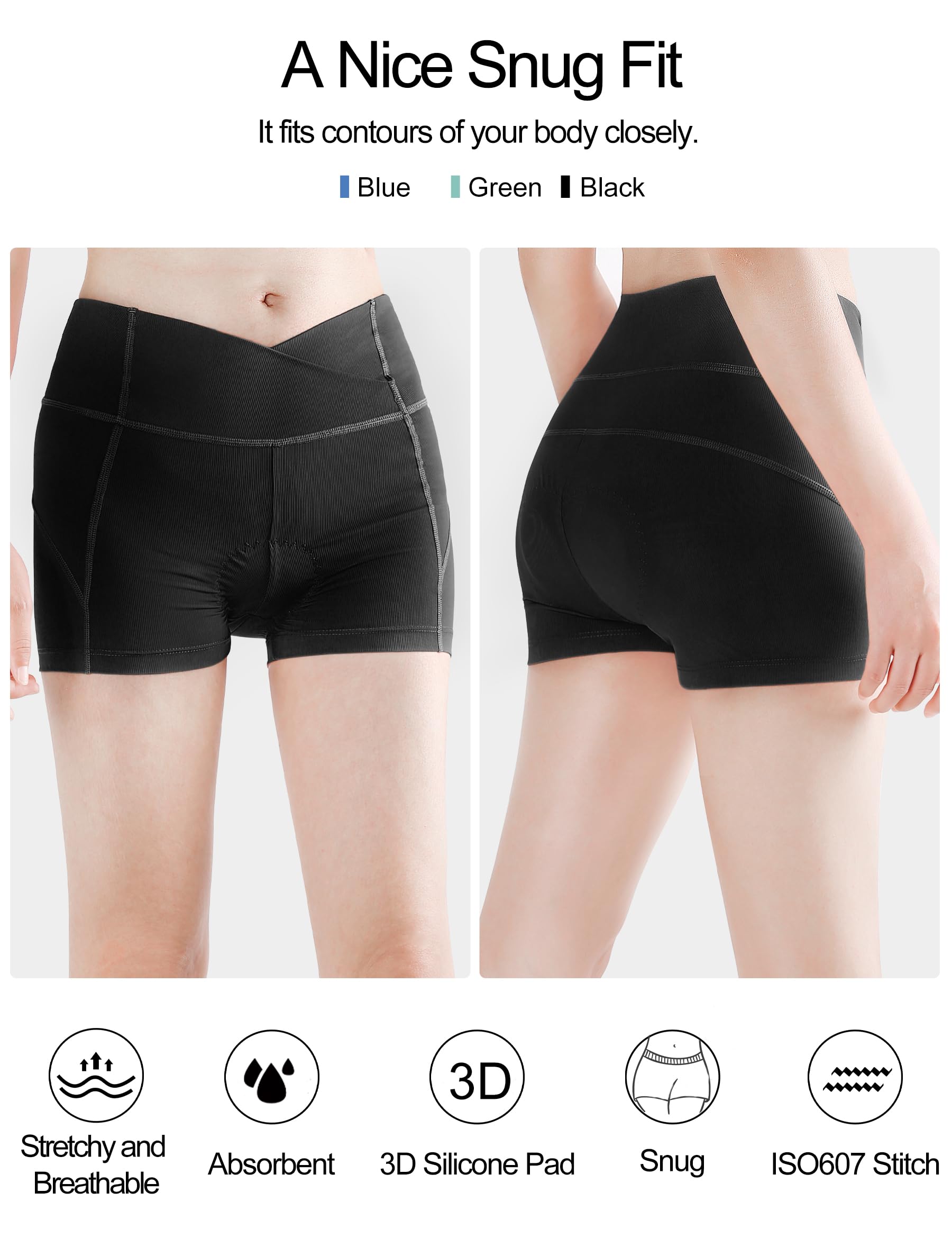 INBIKE Culotte Ciclismo Mujer Pantalon Corto Ciclismo Mujer con Badana