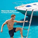 Fait 3 Step Boat Ladder en acier inoxydable Telescoping Marine Boat Boarding Ladter Nage Step