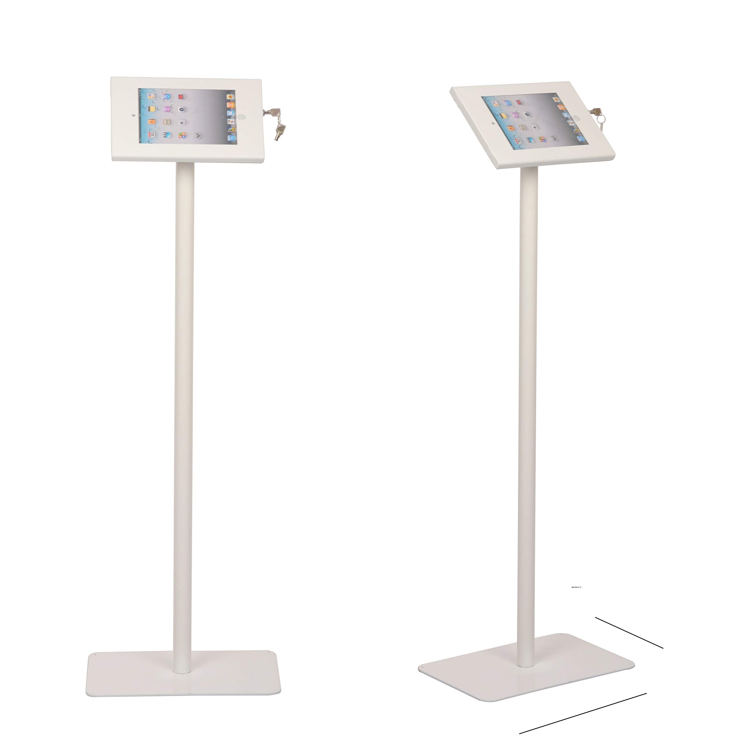 Precision Metal Works Anti Theft Tablet Kiosk Public Display Stand Floor Secure Mount Lockable Metal Enclosure Compatible for Apple iPad pro 10.5", Pro 11", Pro 10.2, Ipad Air 9th Generations (B01M981ZIT) Amazon Price History, Amazon Price Tracker