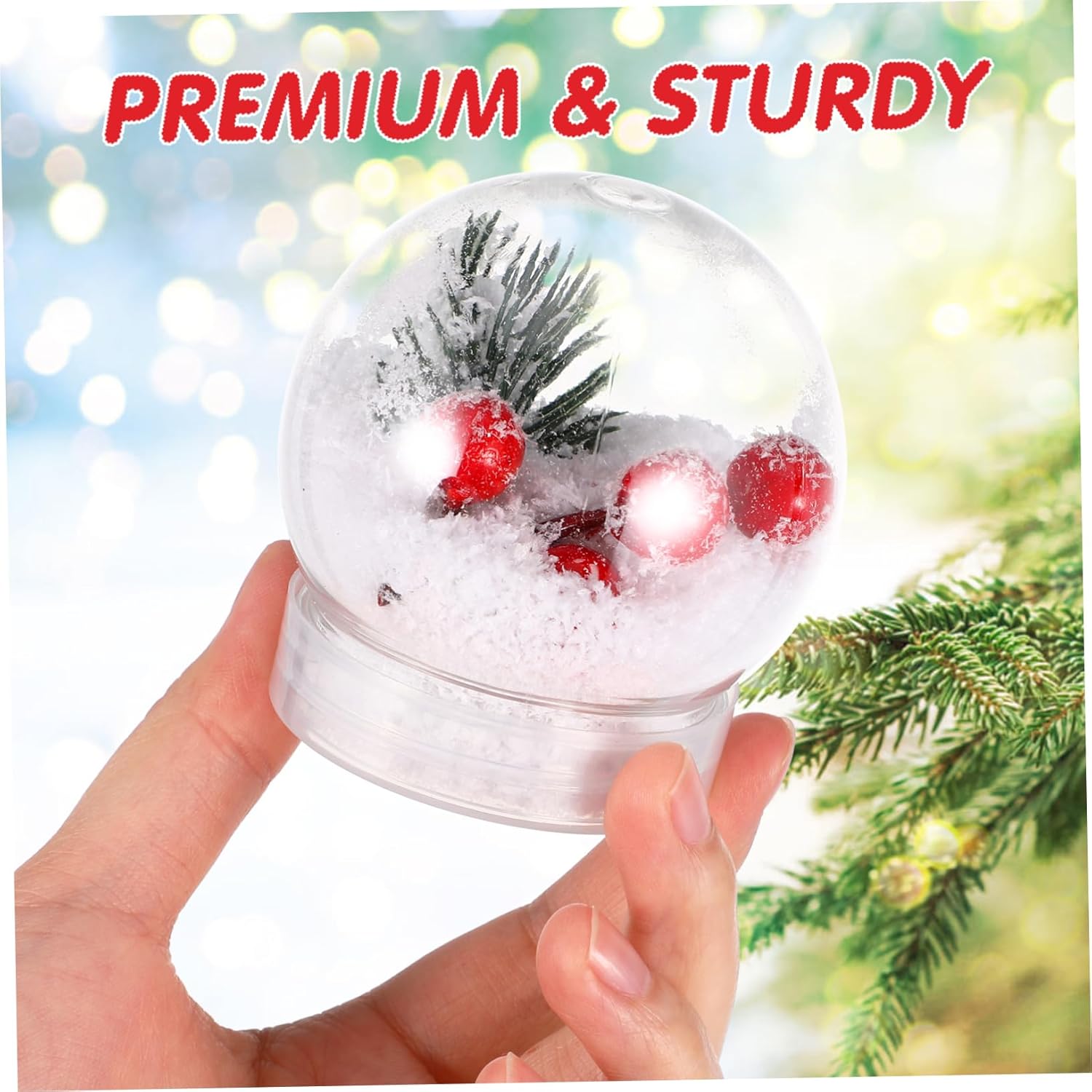 20pcs Snow Globes Screw Caps Reusable Empty Water Globes for Crafting Christmas Decorations and Creative Projects