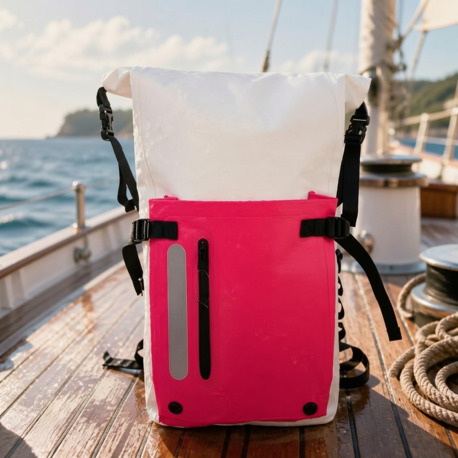 LOVIVER Mochila Impermeable Buceo Table Bolsa con Tapa Enrollable Bolsa Impermeable para Viajes Activos, Amarillo, 30L