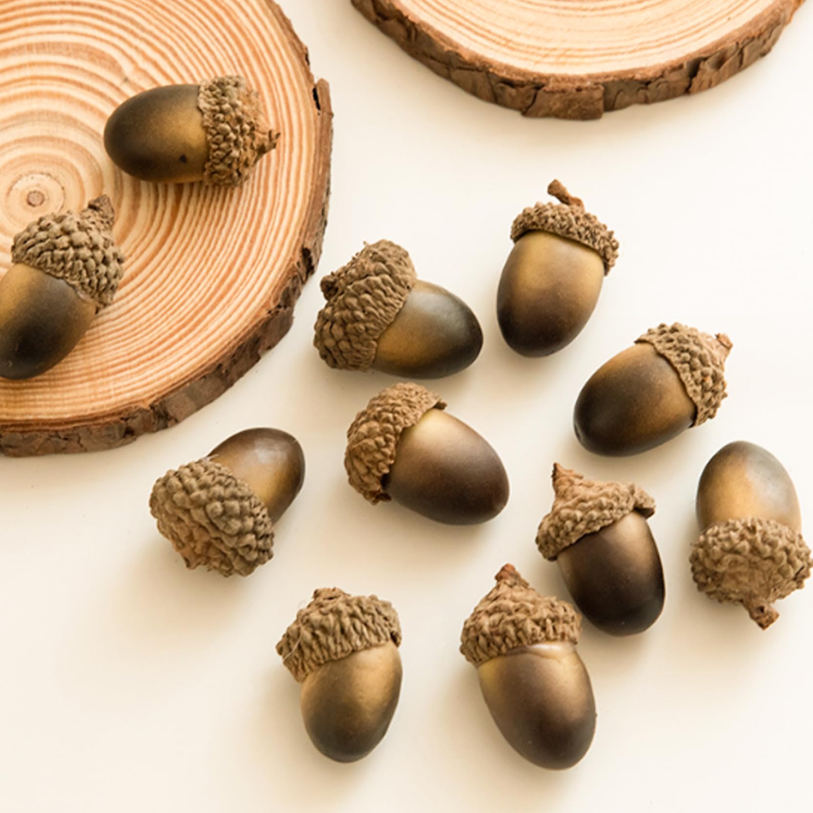 100 Glands Artificiels Pour Déco D'automne – En Mousse Réaliste, 1.6x3 Cm, Parfait Pour Mariage, Noël, Bricolage