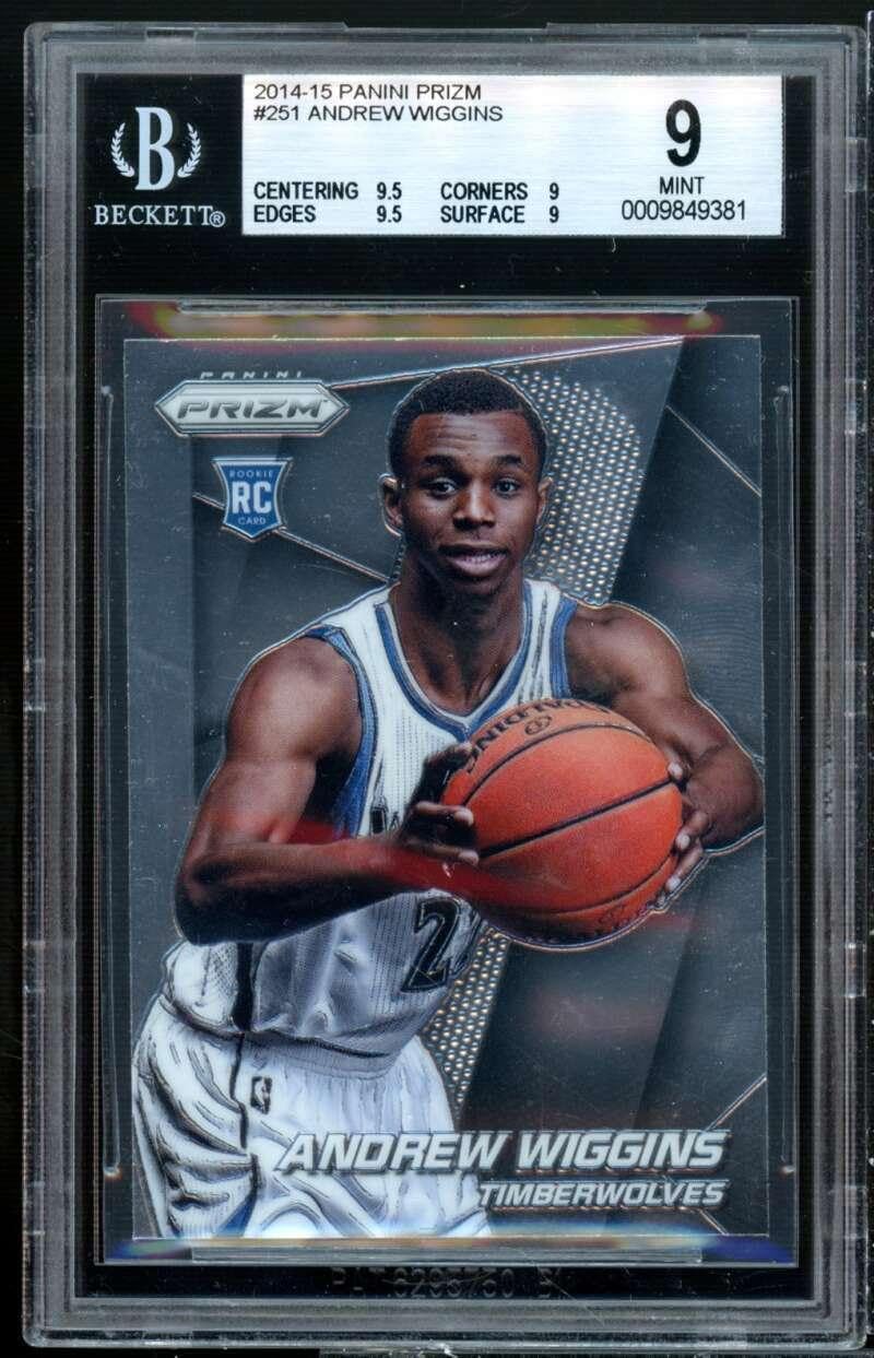 Andrew Wiggins Rookie Card 2014-15 Panini Prizm #251 BGS 9 (9.5 9 9.5 9) - Basketball Slabbed Rookie Cards