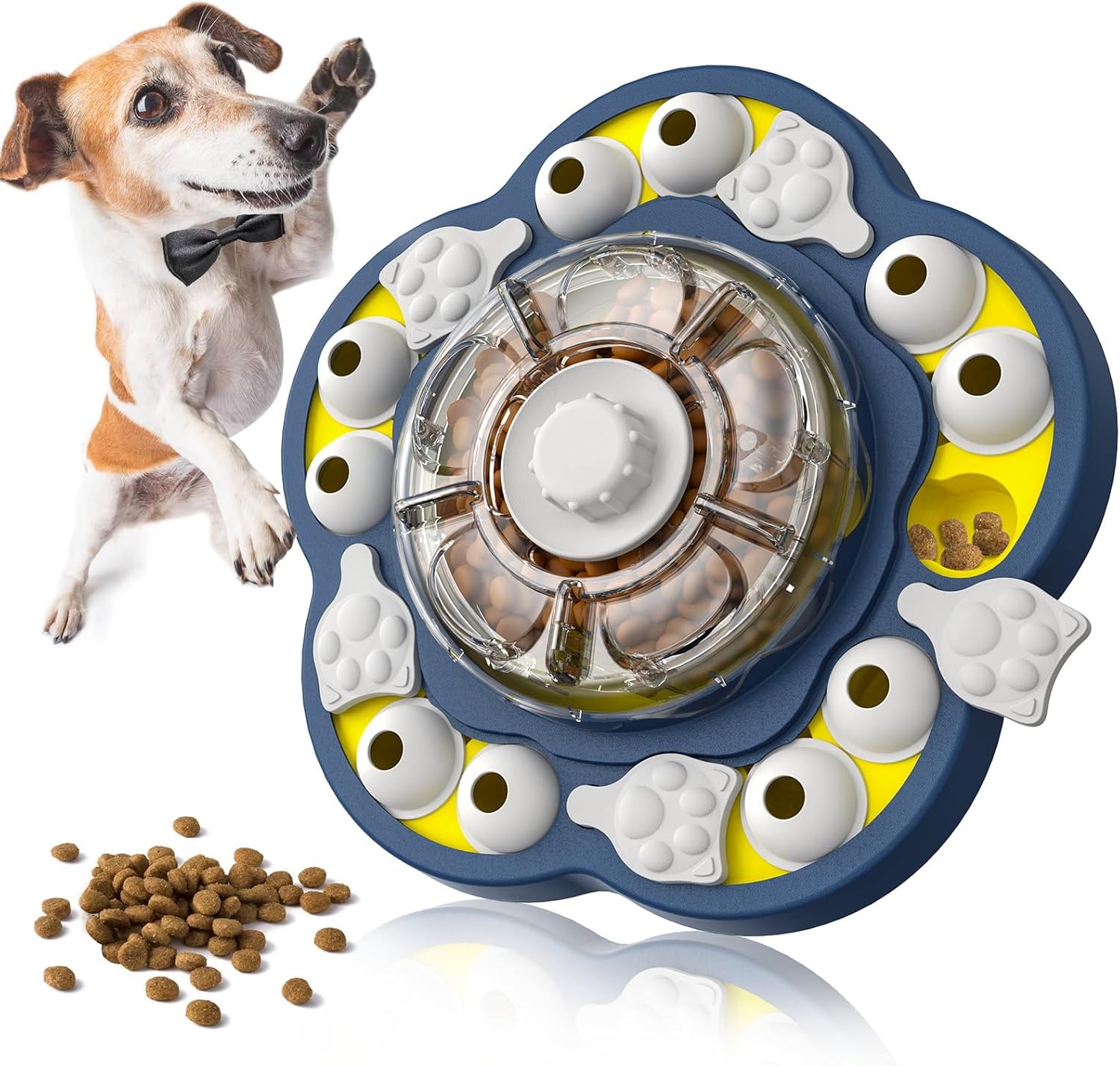 KADTC Dog Puzzle Toys for Medium/Large Dogs Slow Blow Puzzles Feeder Food Dispenser