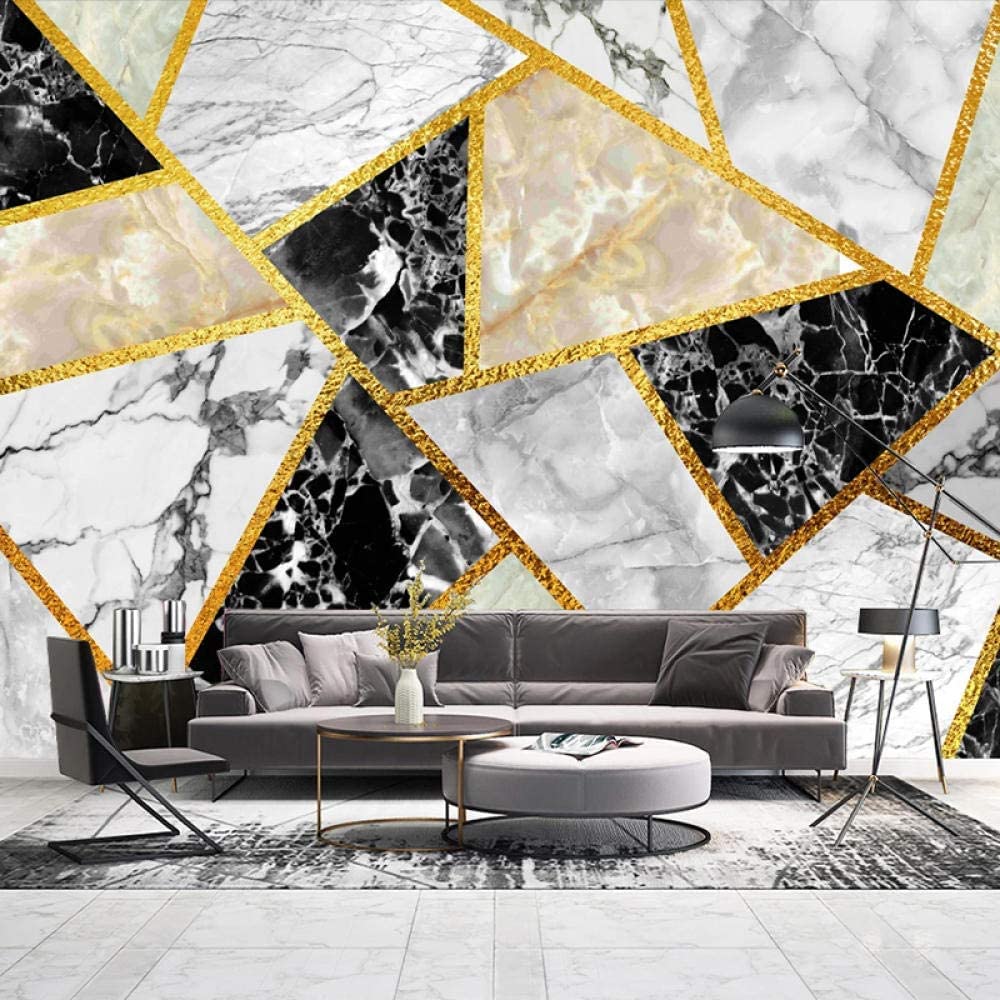 Murales Autoadhesivos Papel Pintado Mármol Geométrico 3D Personalizado Cualquier Tamaño Pintura De Pared Sala De Estar Niños Niñas Dormitorio Guardería Fondo Pared Arte Dec250 x 175 cm (ancho x alto)