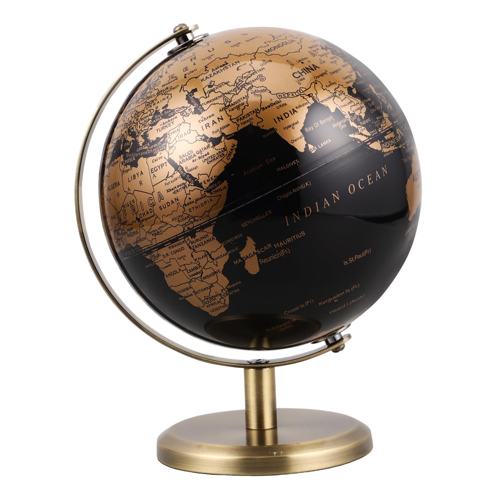 Sosoport Vintage European Rotating Globe Elegant Globe Ornament for Office Desk Decor Smooth Surface Sophisticated Design for Home and Office Aesthetic