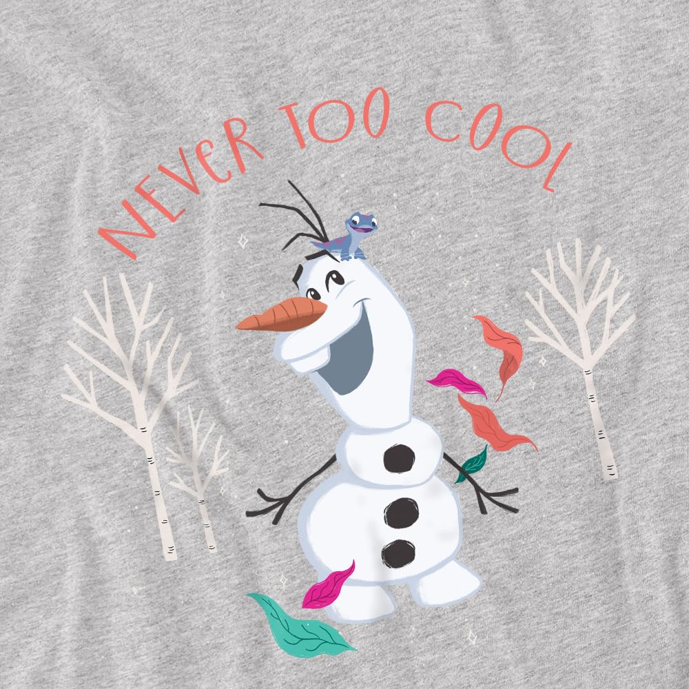 Disney Frozen Frozen Olaf Never Too Cool Unisex Kids T Shirt Camisa Unisex niños (Pack de 1)