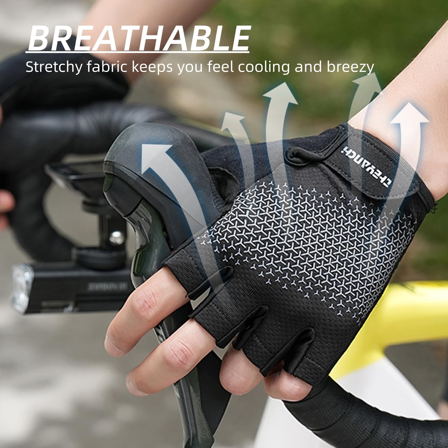 SDFCJQ Cycling Gloves for Men Women Half Finger Bike Gloves Anti-Slip Padded Breathable MTB Gloves for Riding Biking Hiking Motorcycle Outdoor Sports BlackBlue L