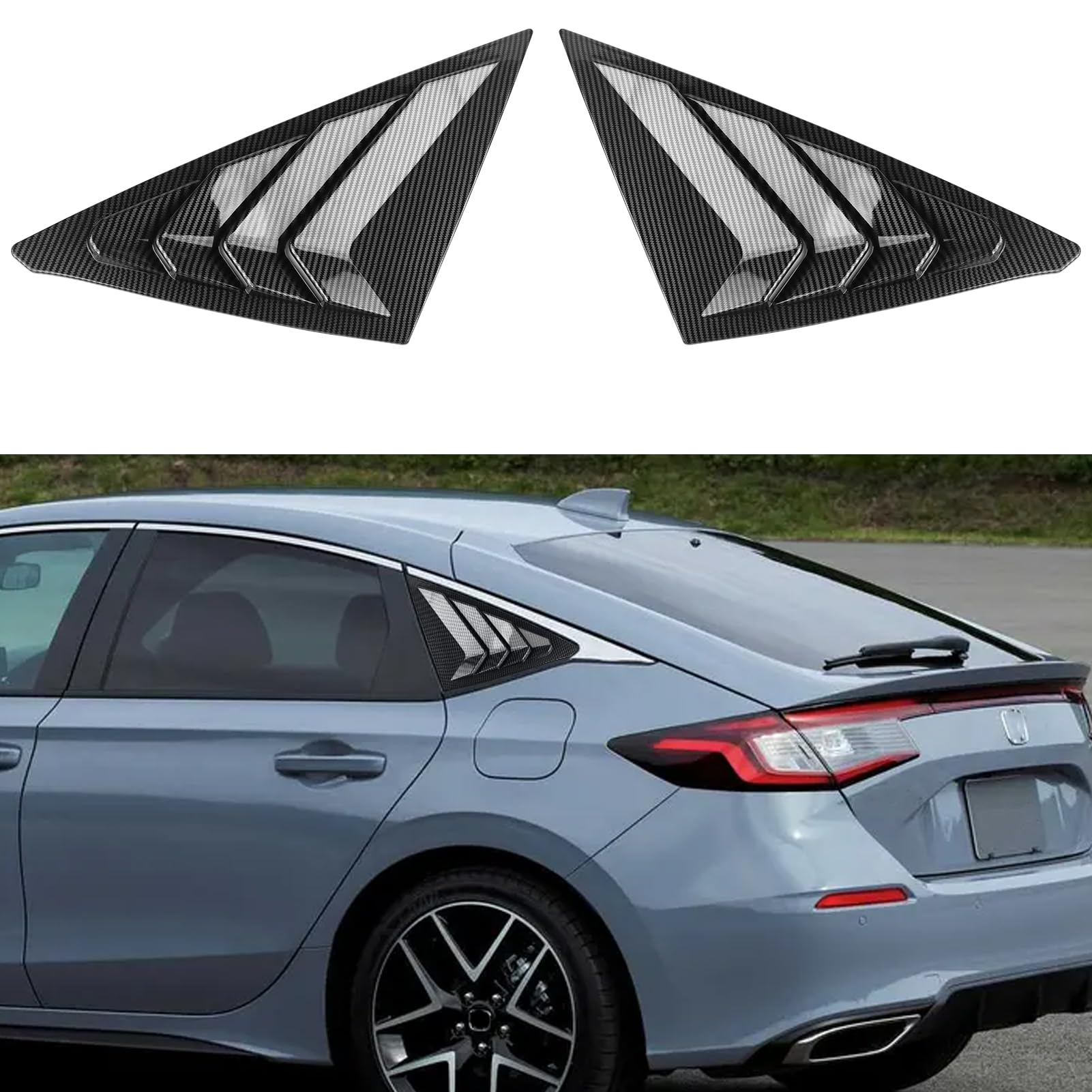 Rear Side Window Louvers CKE Rear Window Louvers For 2022-2025