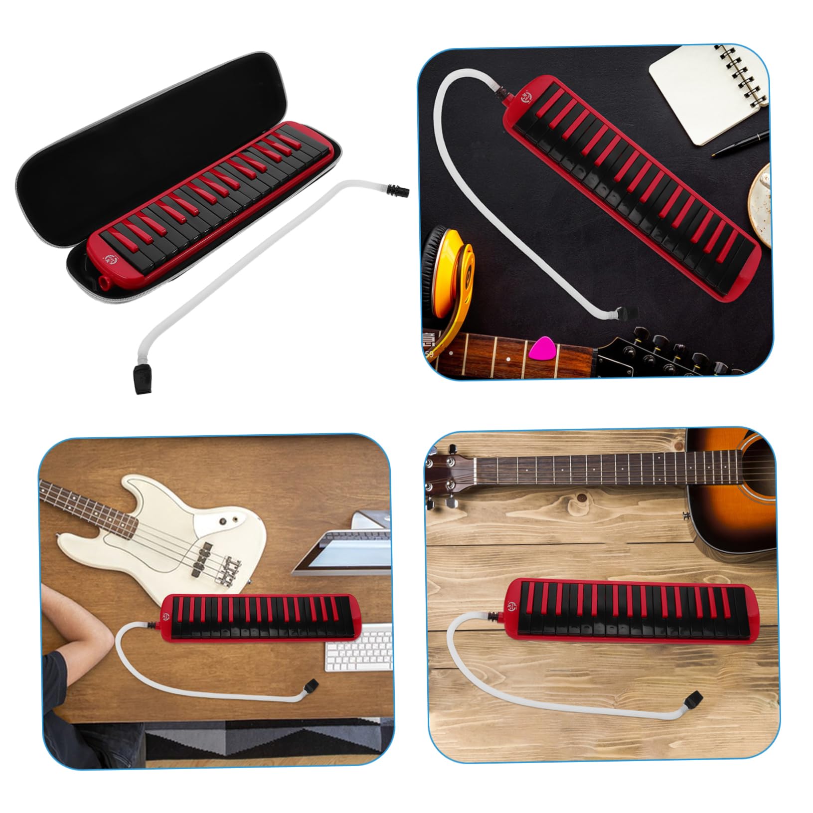 Armonica Melodica Adulti Strumento Keytar Tracolla Per Strumento Musicale Strumenti Musicali Sacca Per Pianoforte Pianica Strumento Melodico Rosso Custodia Per Pianoforte in Eva